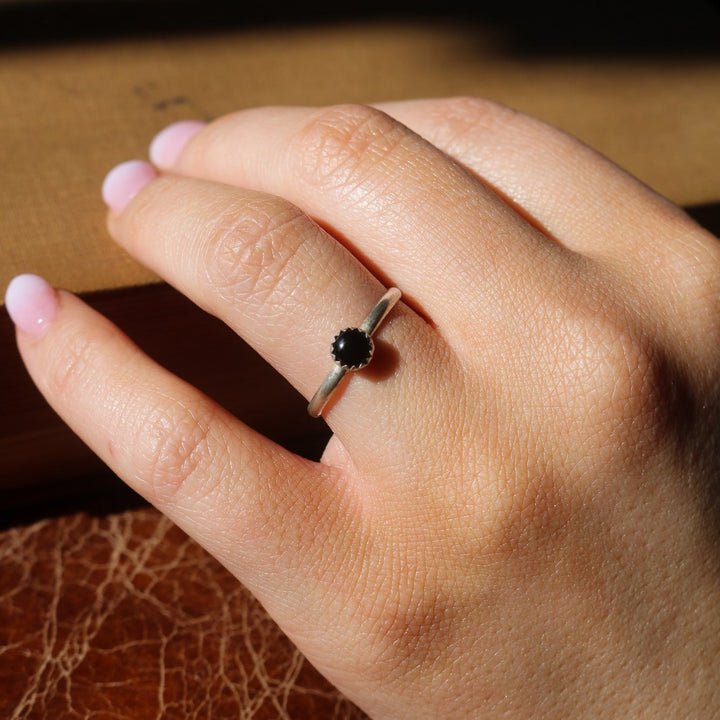 Sandia Stacking Ring in Onyx // Made to Order