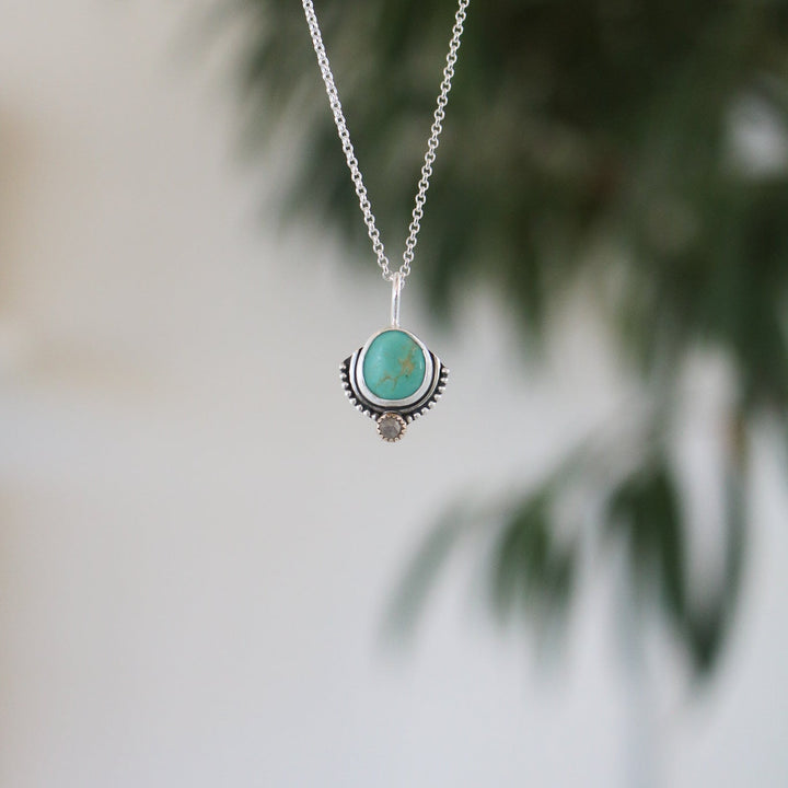 Turquoise & Diamond Necklace VI // One of a Kind