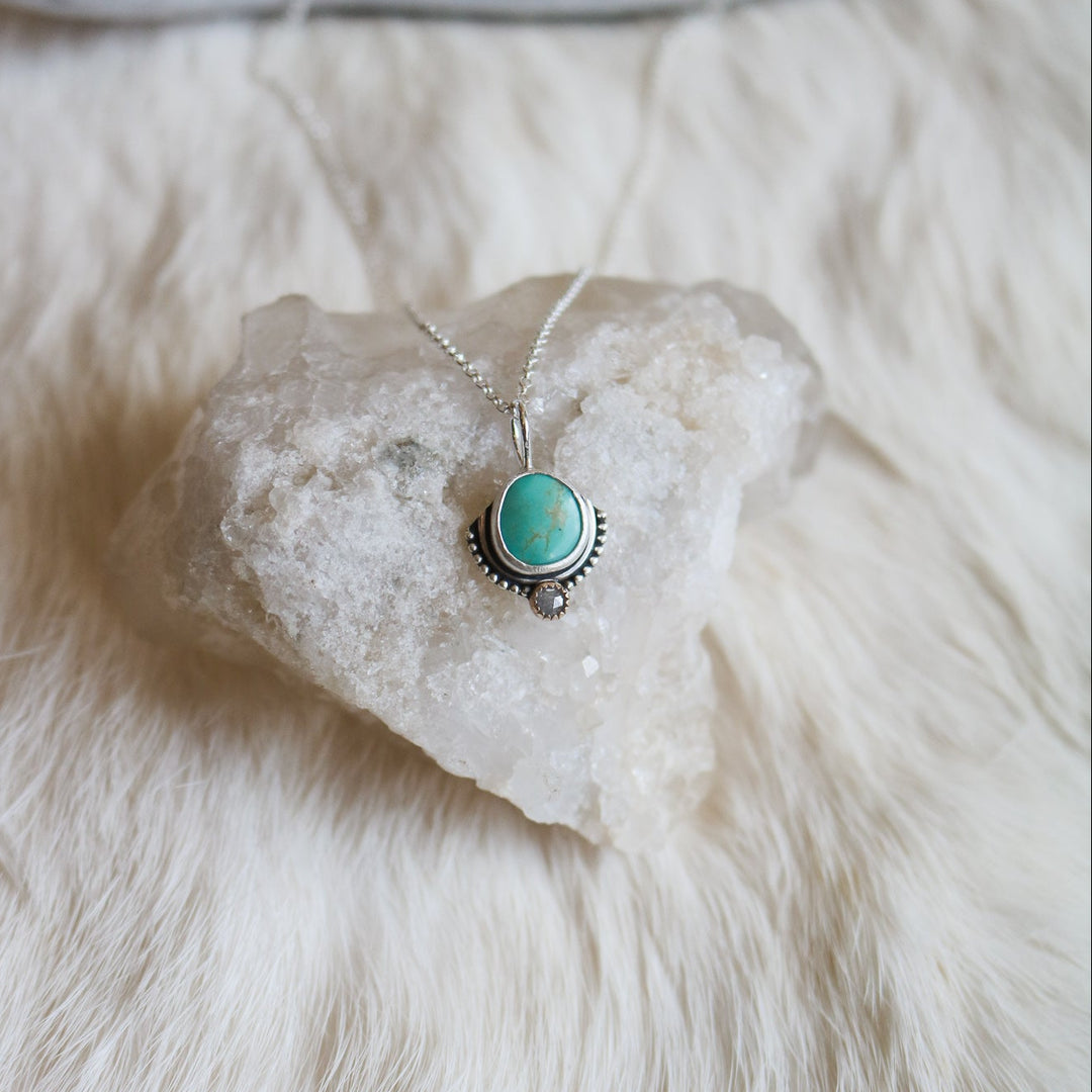 Turquoise & Diamond Necklace VI // One of a Kind