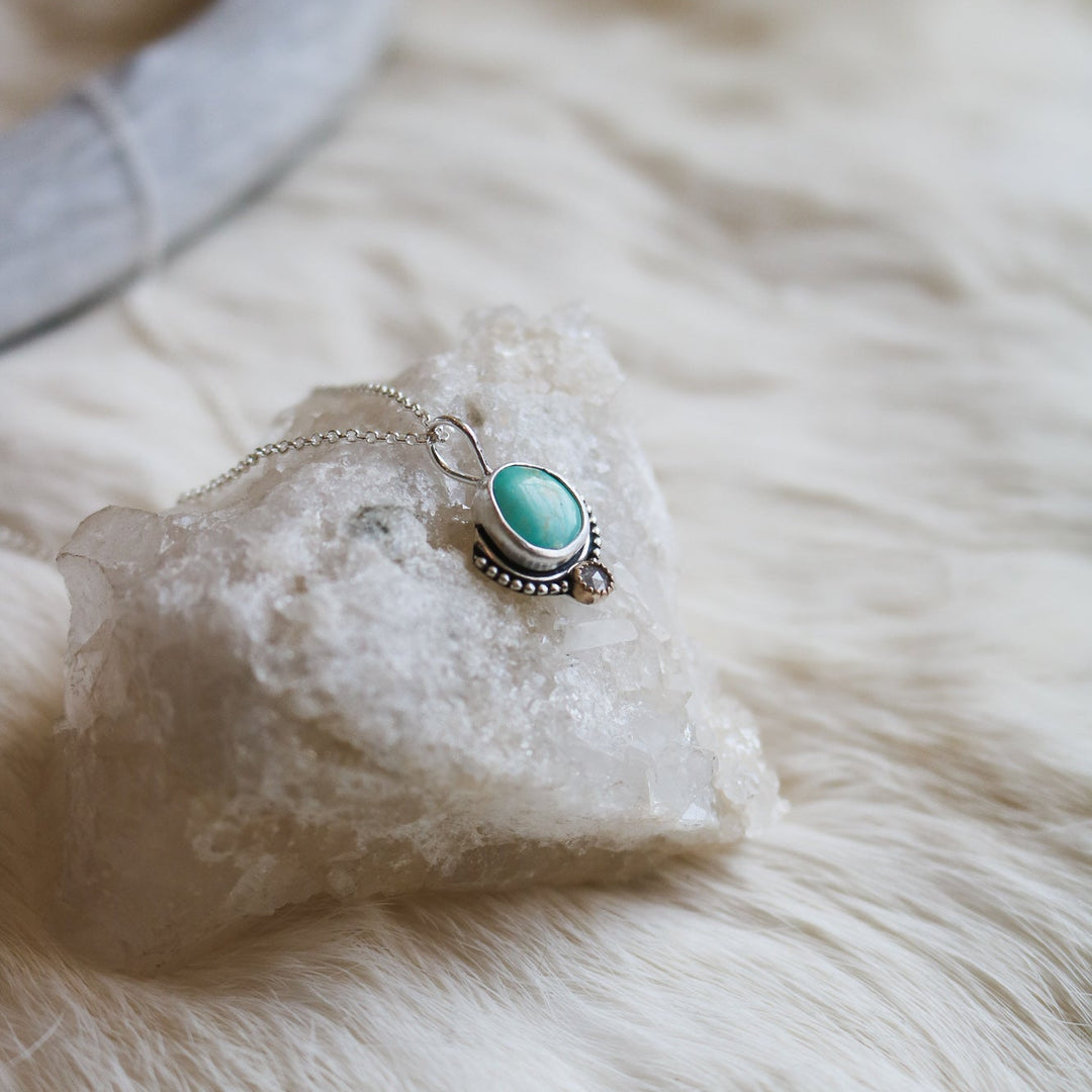 Turquoise & Diamond Necklace VI // One of a Kind