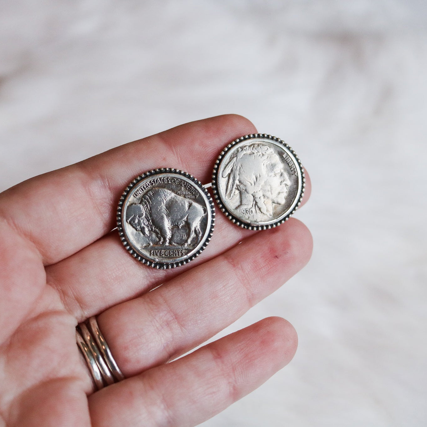 Buffalo Nickel Studs // Made to Order