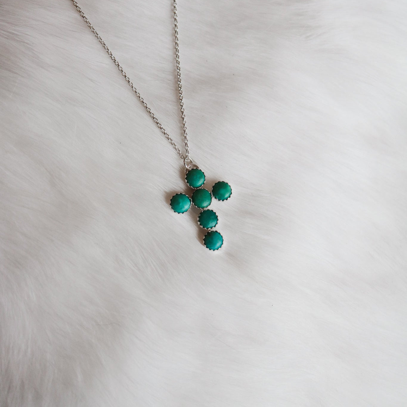 Cluster Cross Necklace
