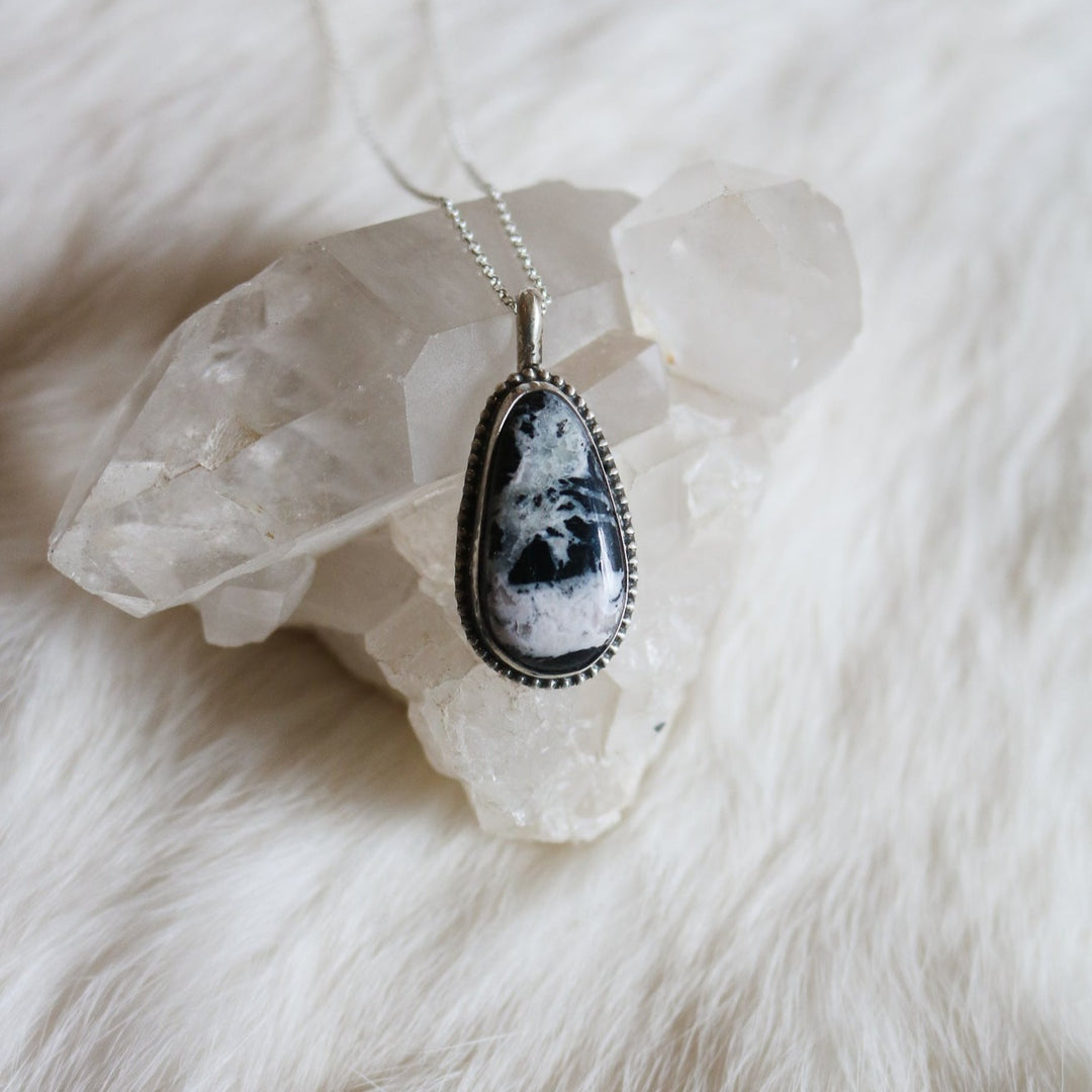 White Buffalo Teardrop Necklace // One of a Kind