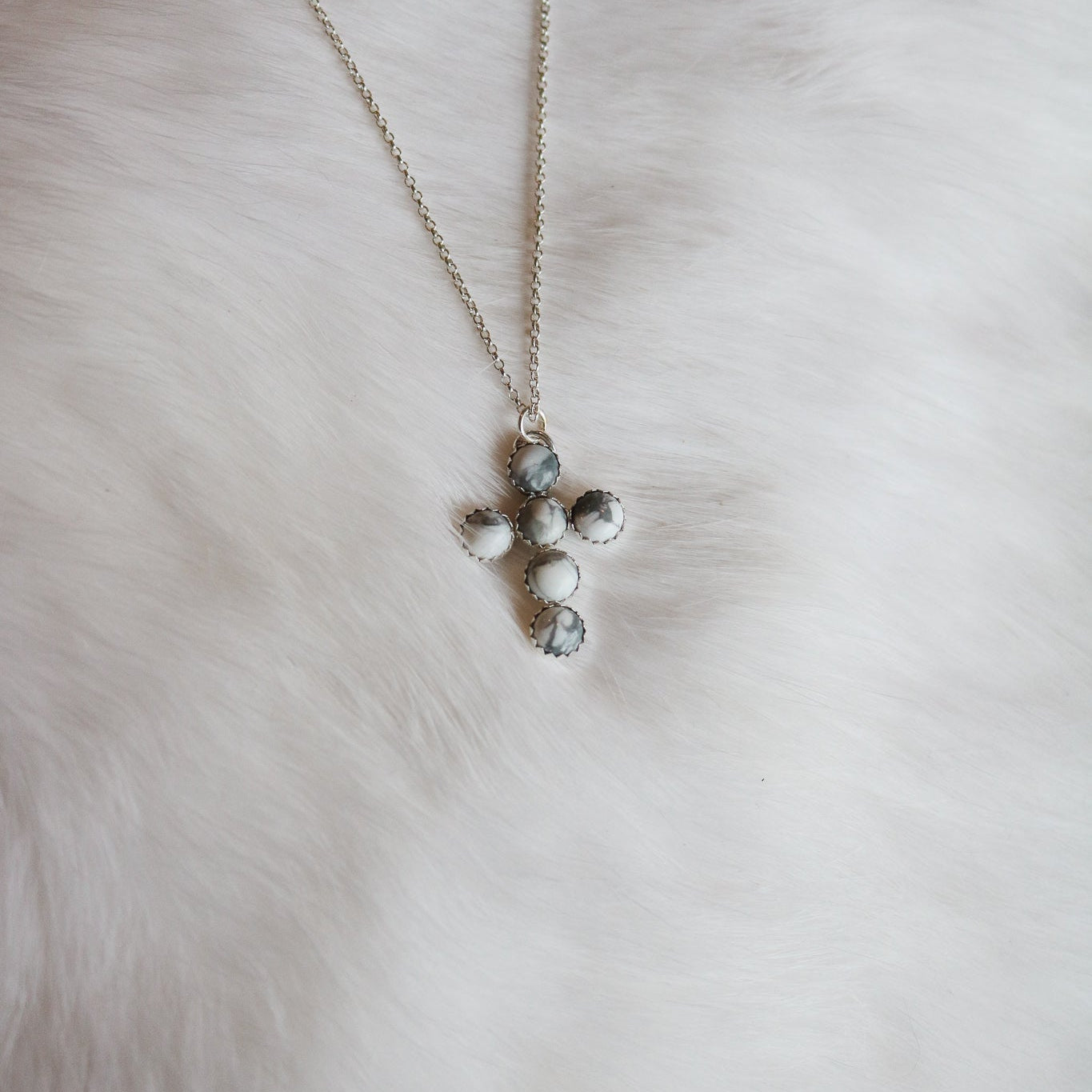 Cluster Cross Necklace