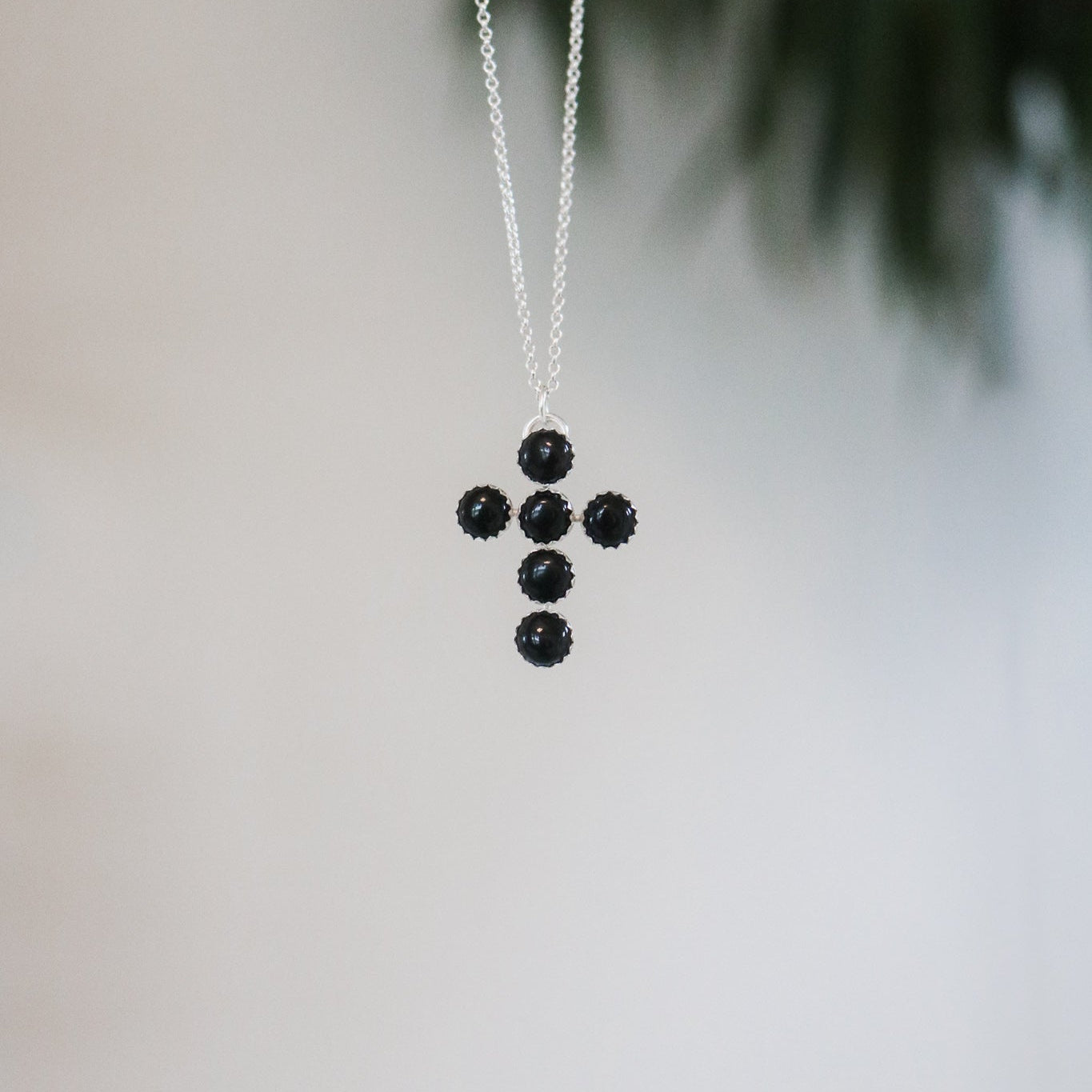 Cluster Cross Necklace