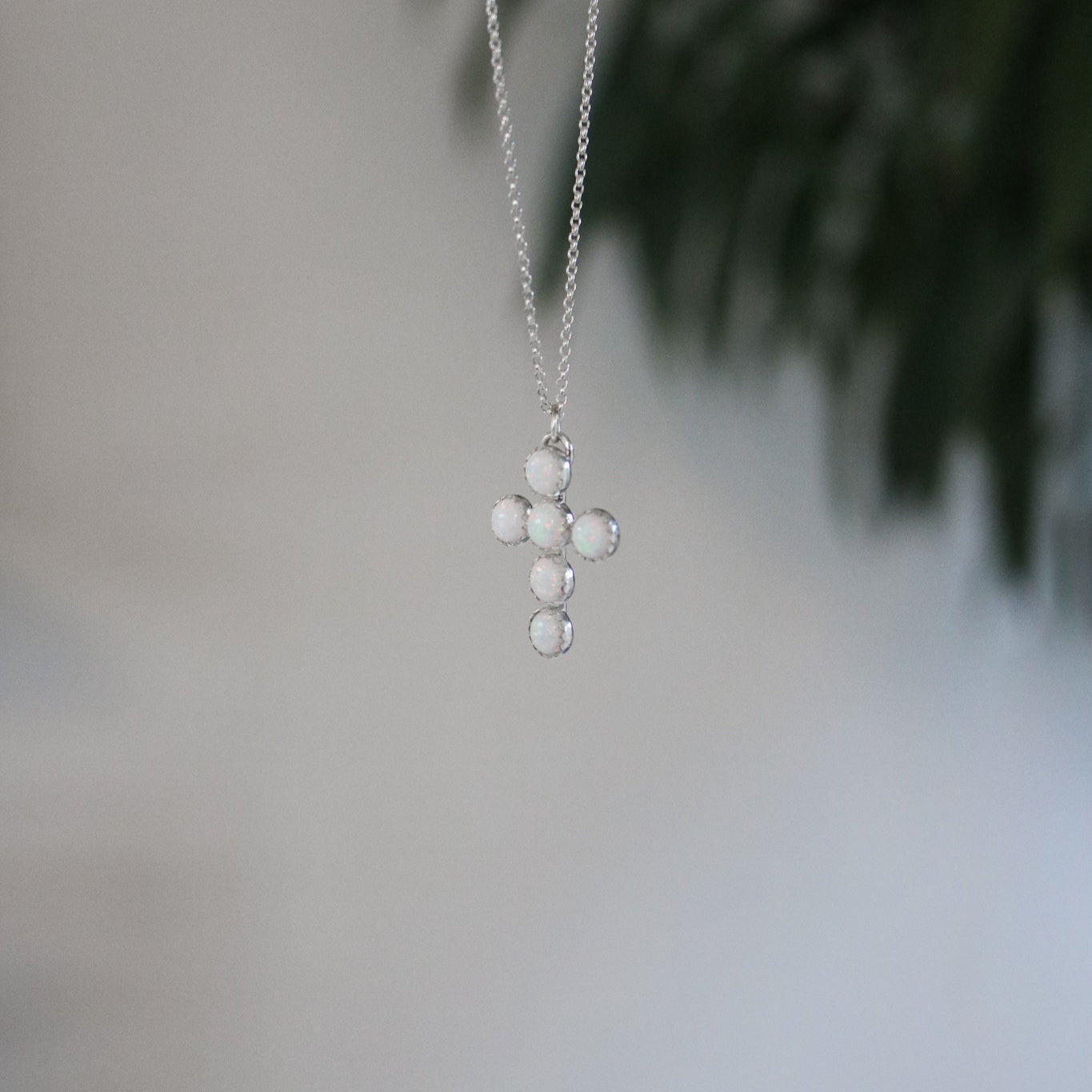 Cluster Cross Necklace