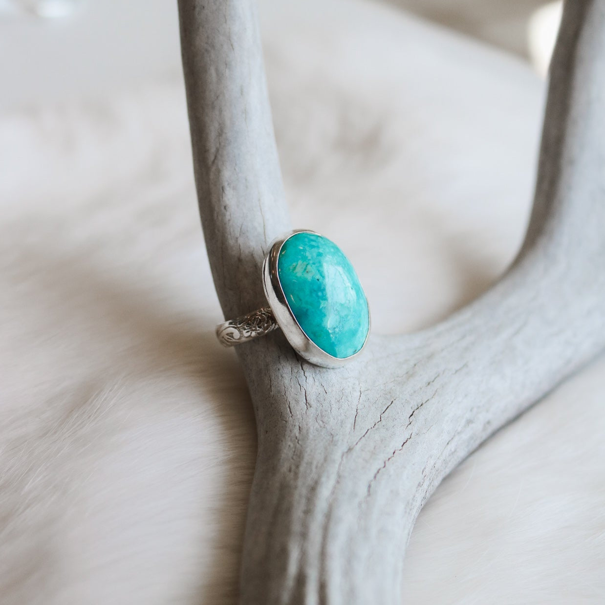 American Turquoise Ring - Size 8.5 // One of a Kind