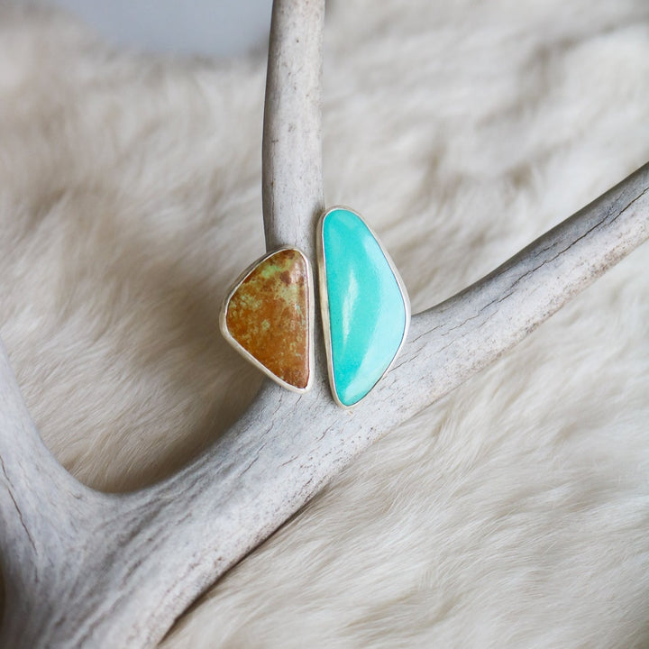 American Turquoise Adjustable Statement Ring // Size 7