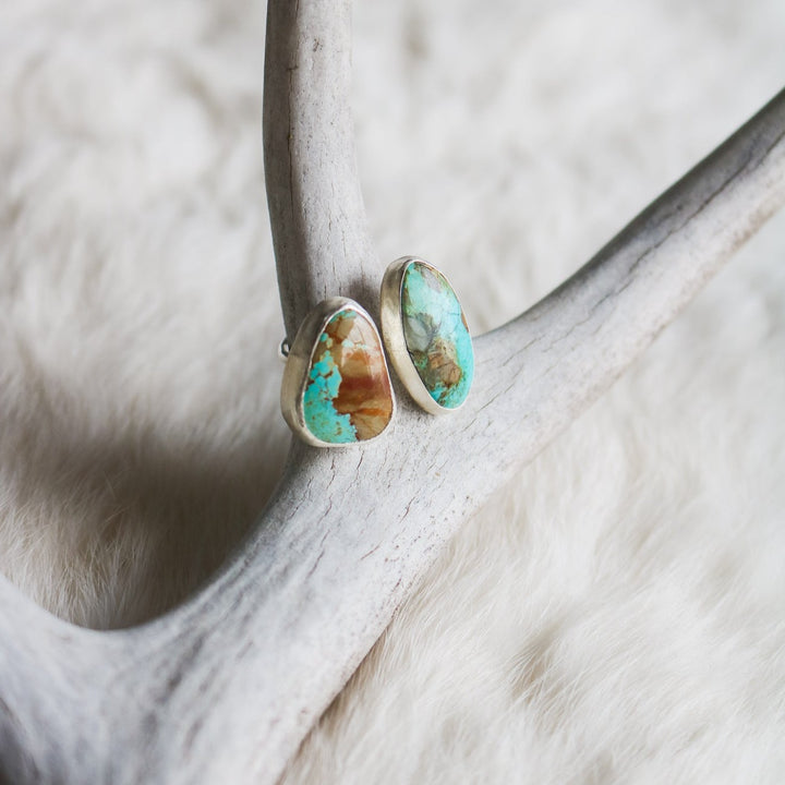 American Turquoise Adjustable Statement Ring // Size 7.5