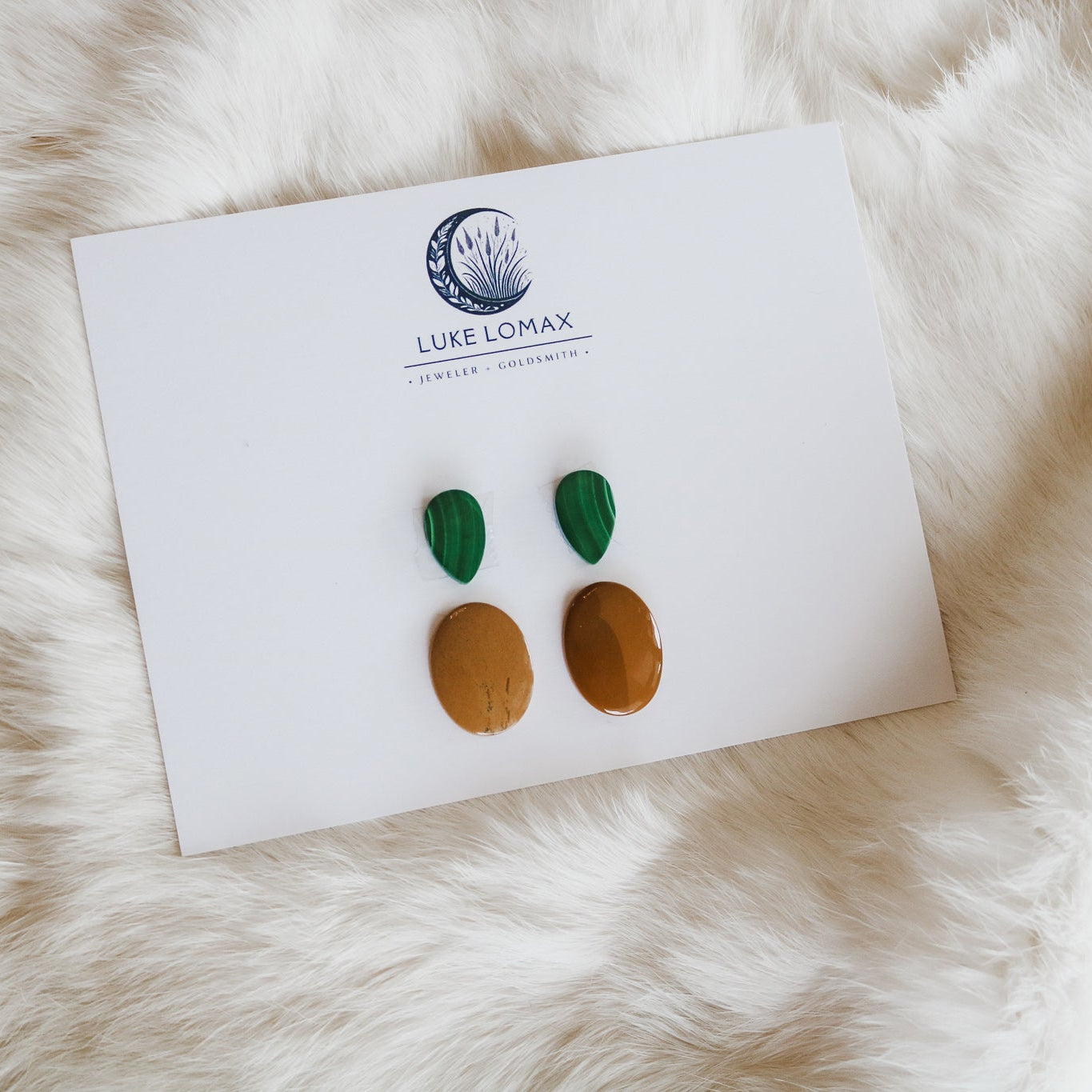 Malachite + Jasper Drop Earrings Deposit // Custom Build + Made to Order