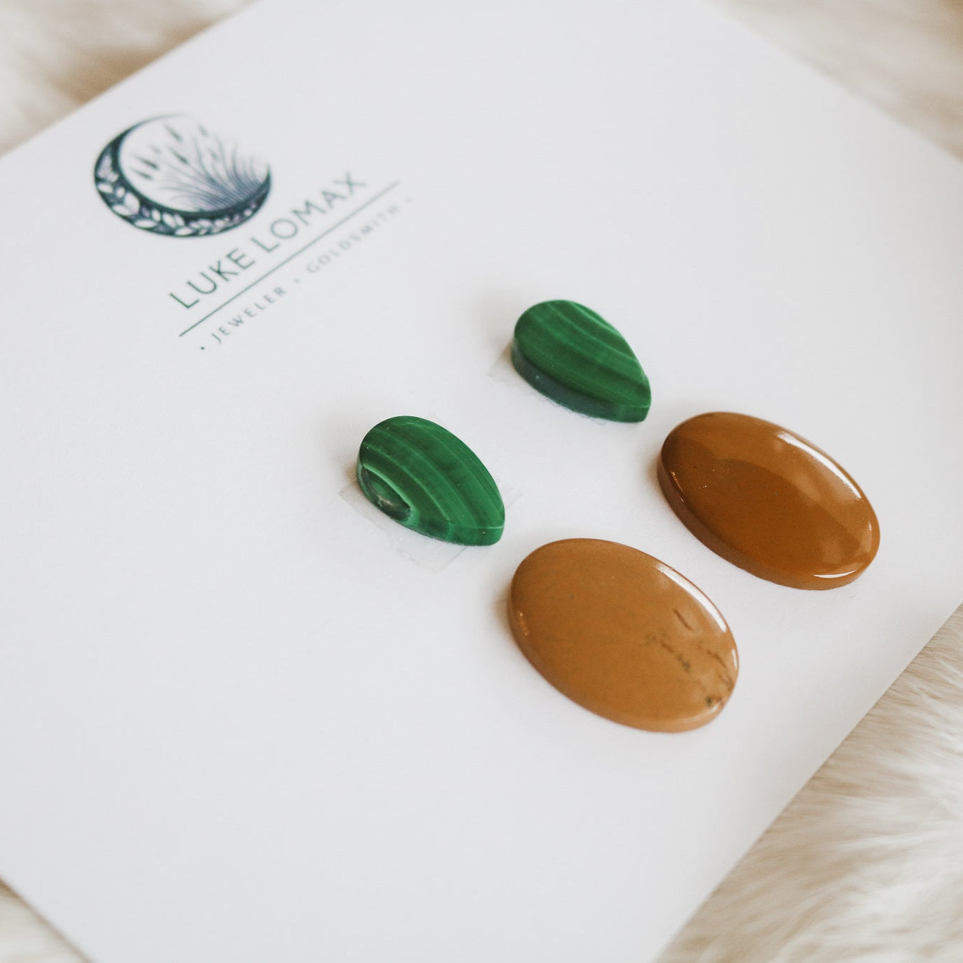 Malachite + Jasper Drop Earrings Deposit // Custom Build + Made to Order