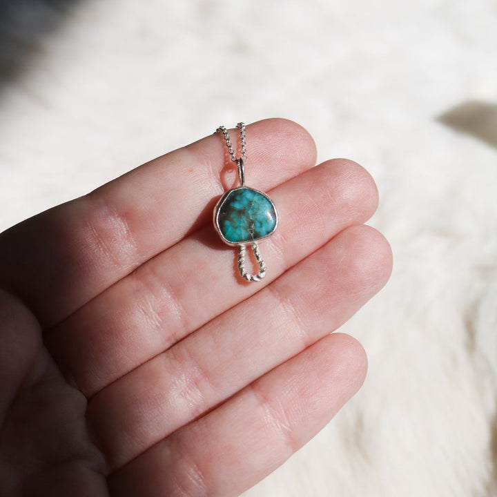 'Fun Guy' Mushroom Necklace in American Turquoise // One of a Kind