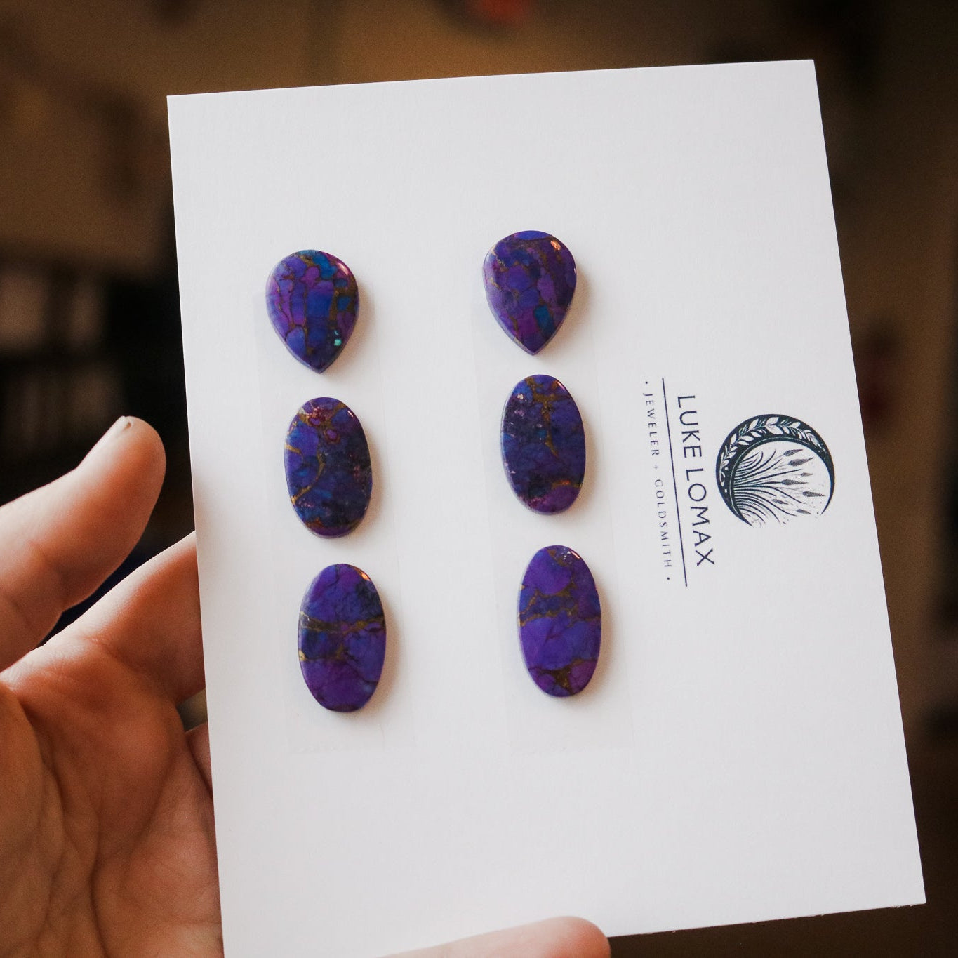 Purple Mojave Statement Earring Deposit // Custom Build + Made to Order