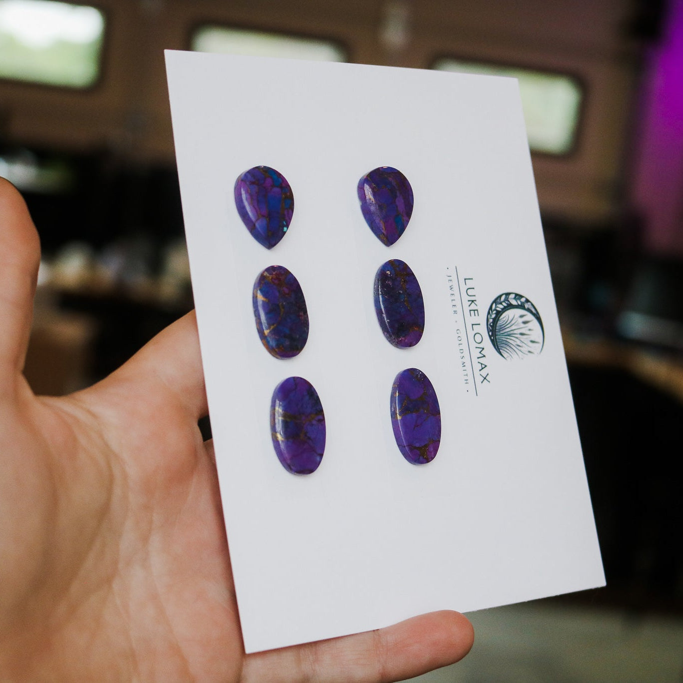Purple Mojave Statement Earring Deposit // Custom Build + Made to Order