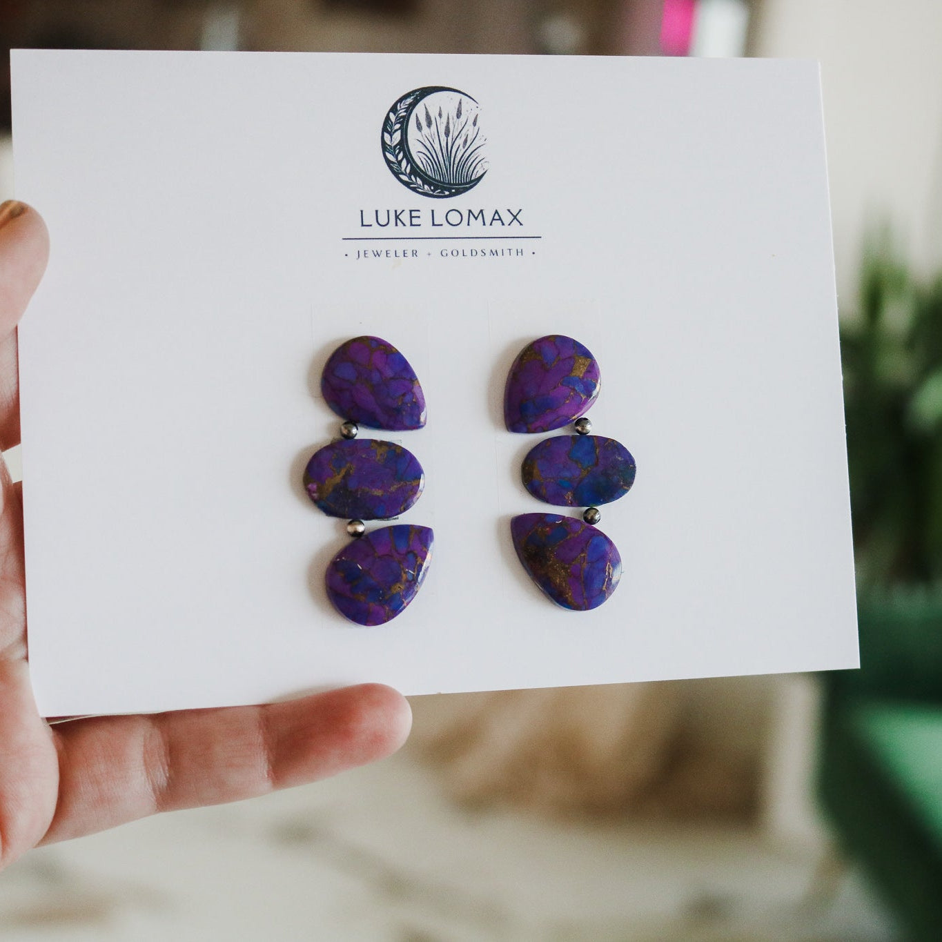 Purple Mojave Statement Earring Deposit // Custom Build + Made to Order