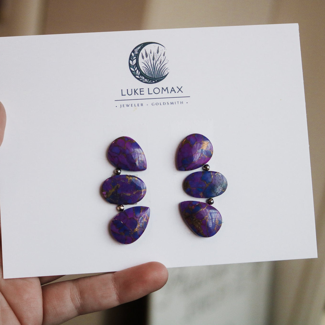 Purple Mojave Statement Earring Deposit // Custom Build + Made to Order