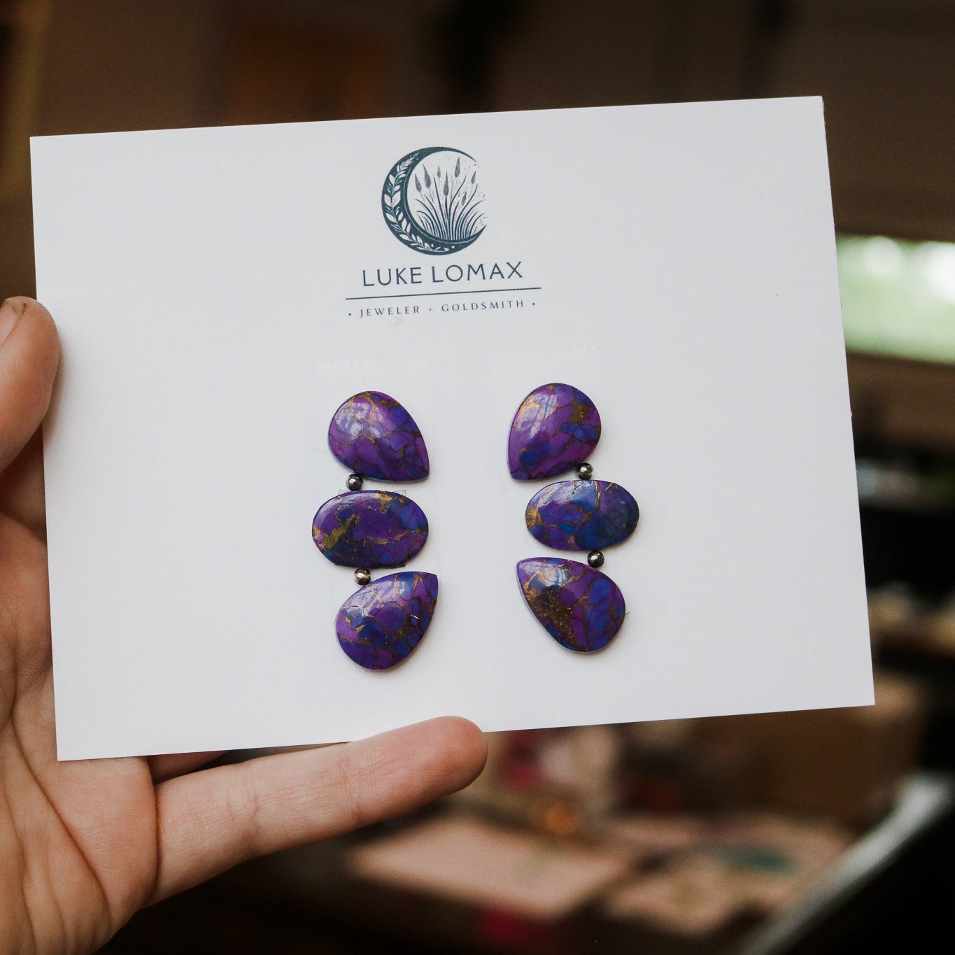 Purple Mojave Statement Earring Deposit // Custom Build + Made to Order