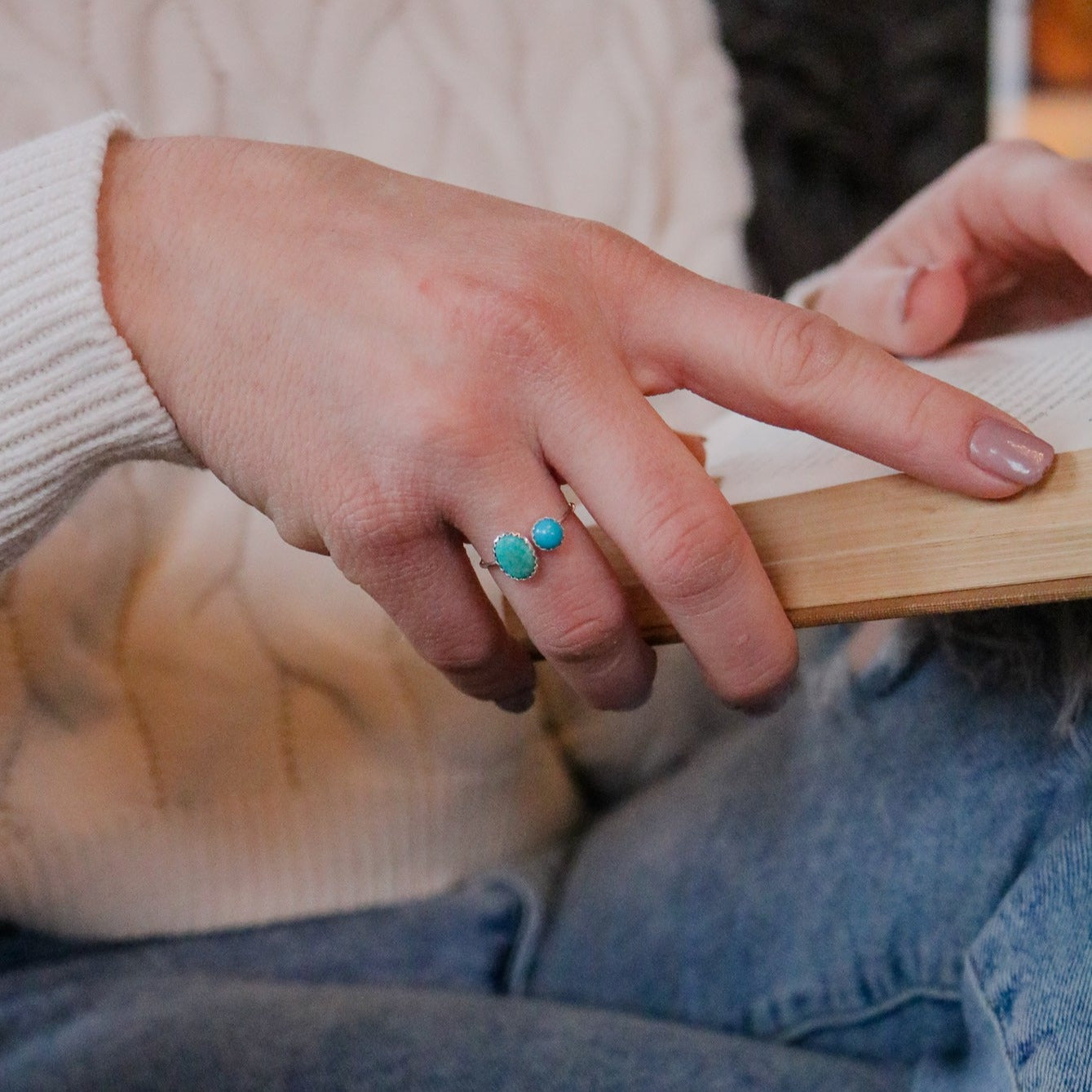 Aria // Adjustable Double Stone Ring