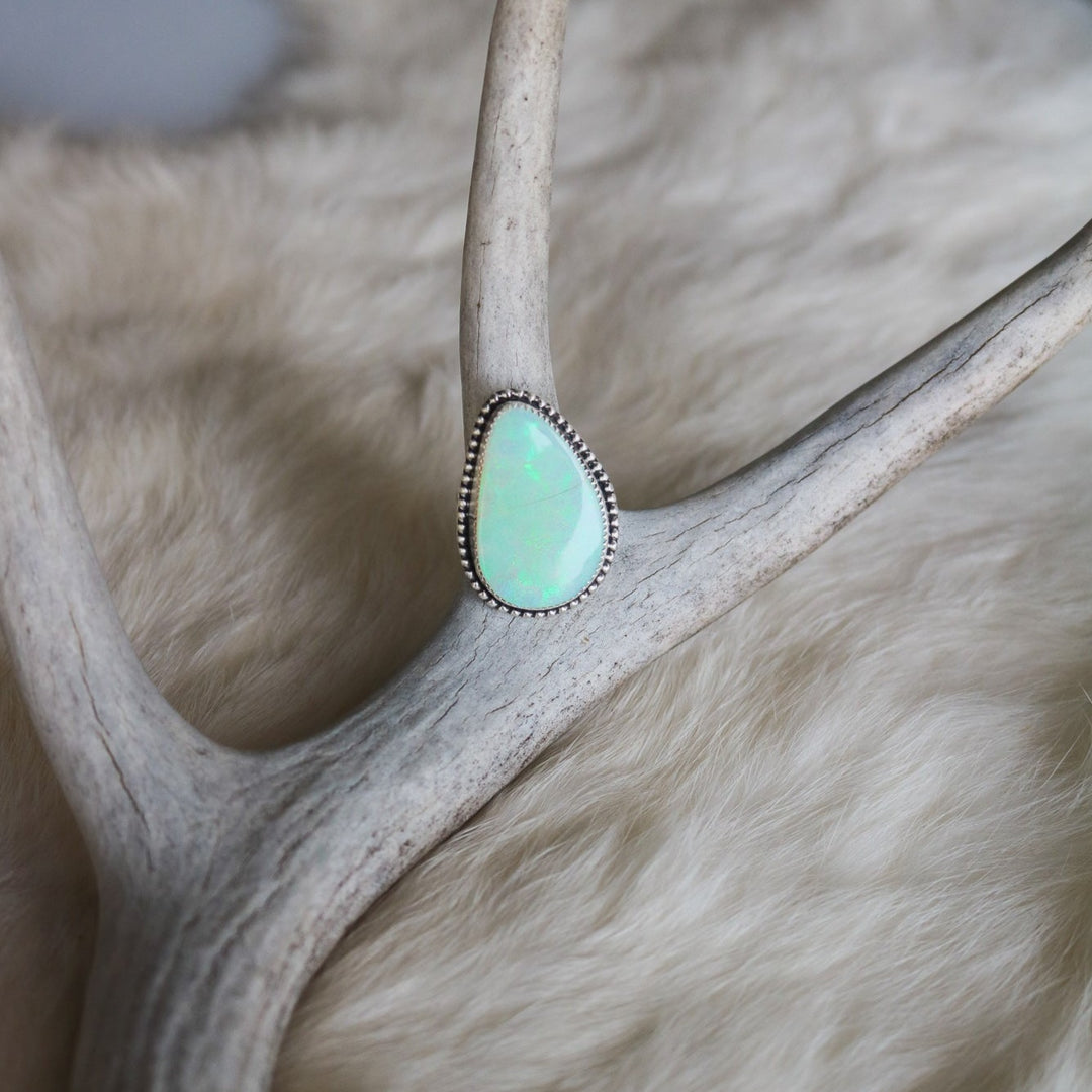 Sterling Opal Statement Ring // Size 7.5