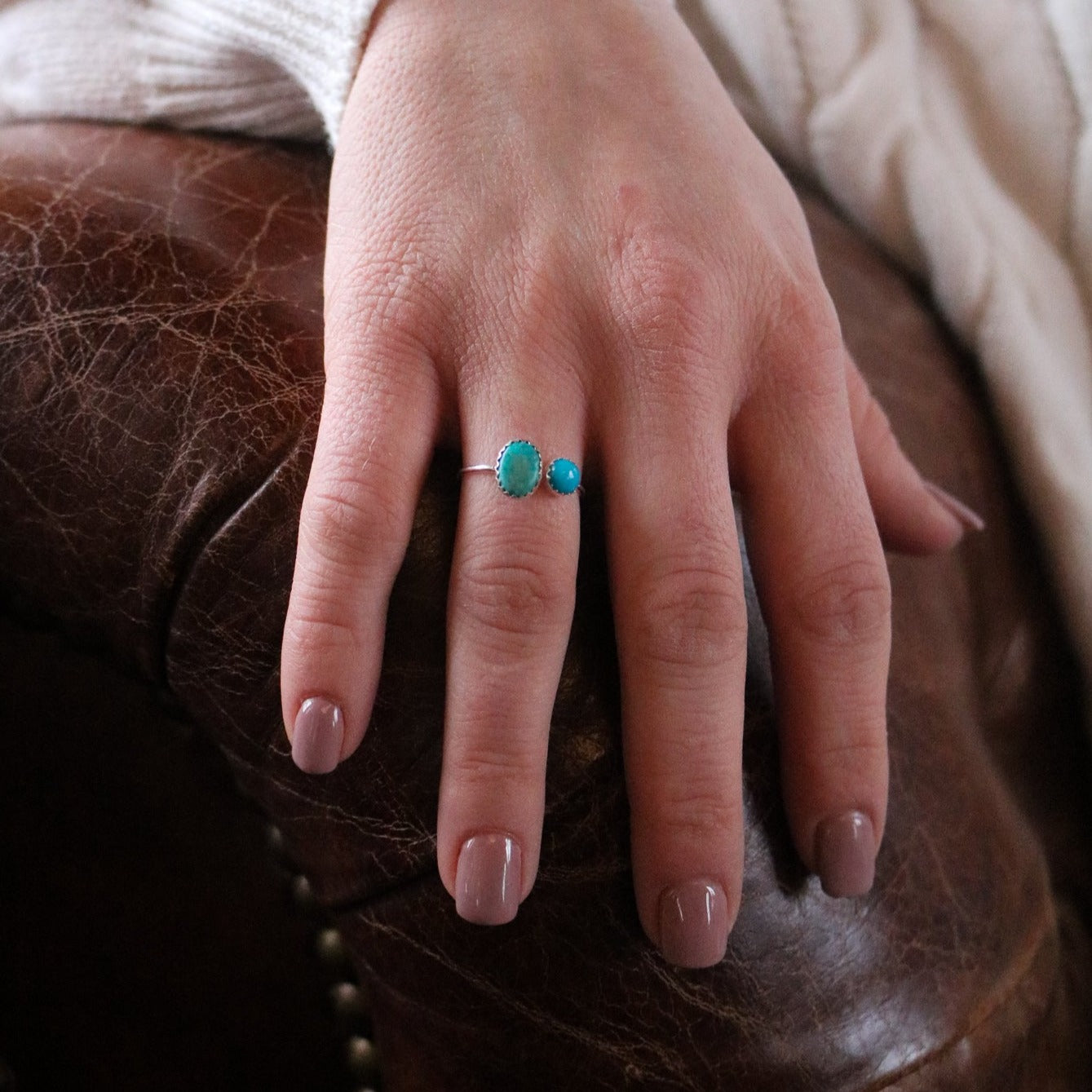 Aria // Adjustable Double Stone Ring