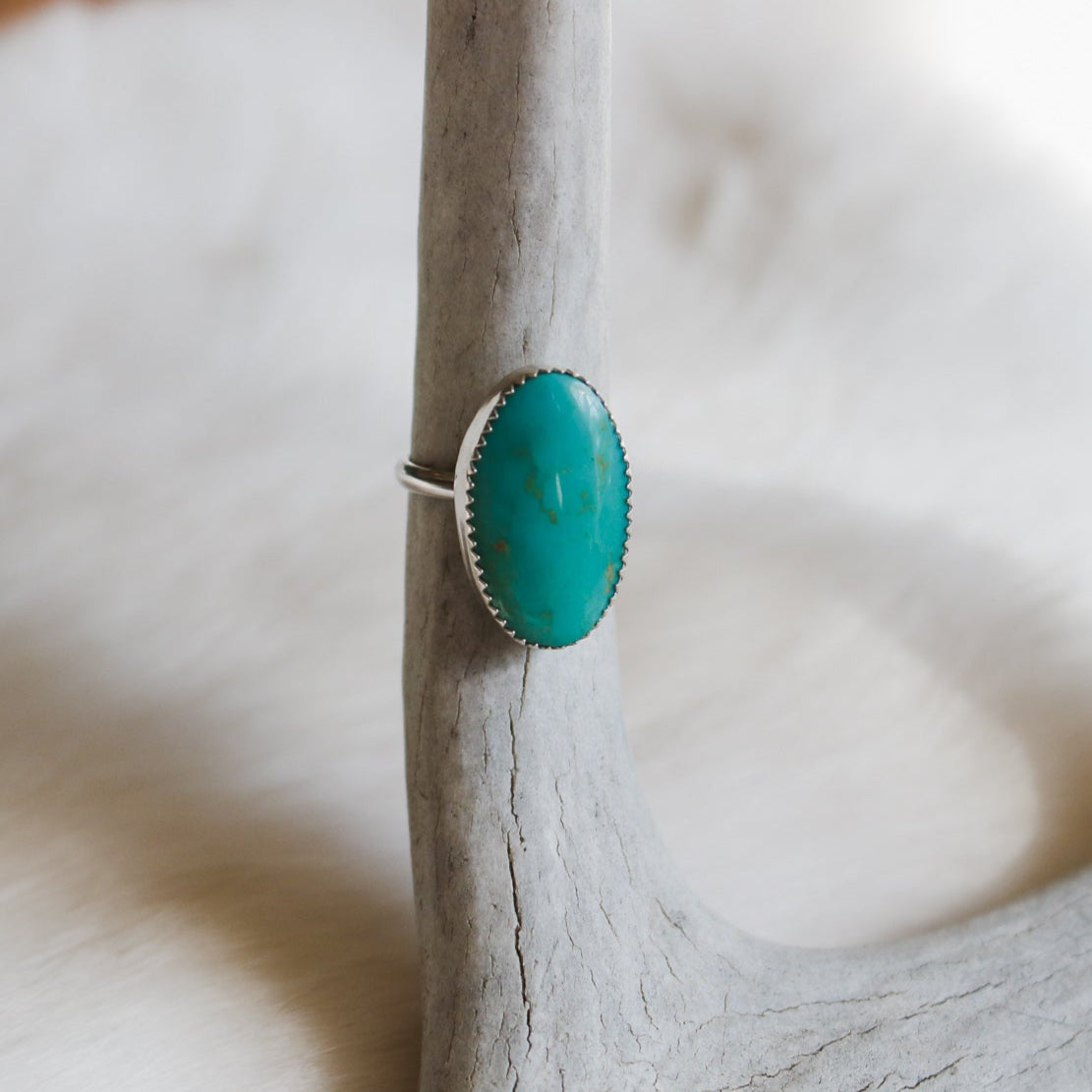 American Turquoise Ring - Size 3.5 // One of a Kind