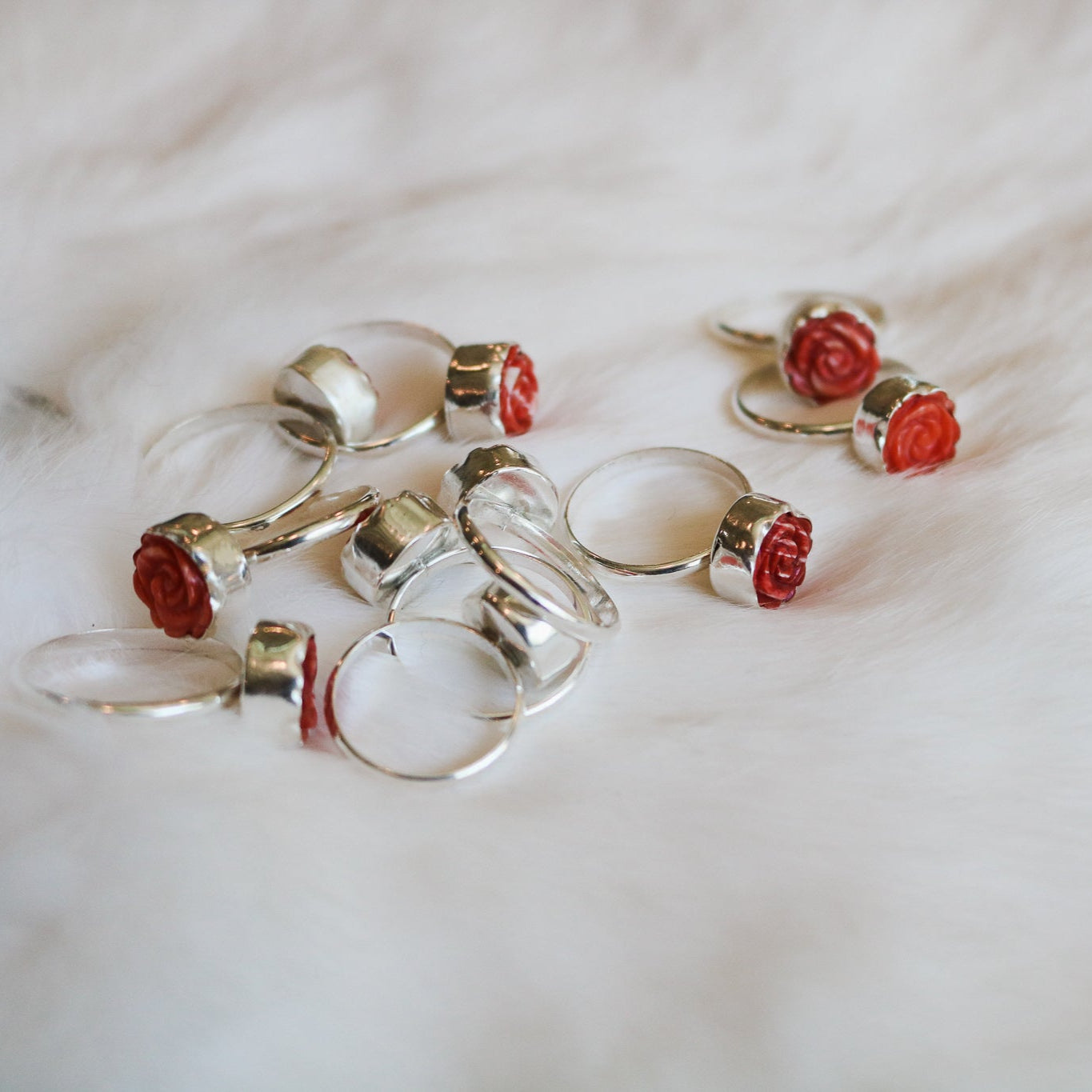 'Oklahoma Rose' Spiny Oyster Ring // Made to Order