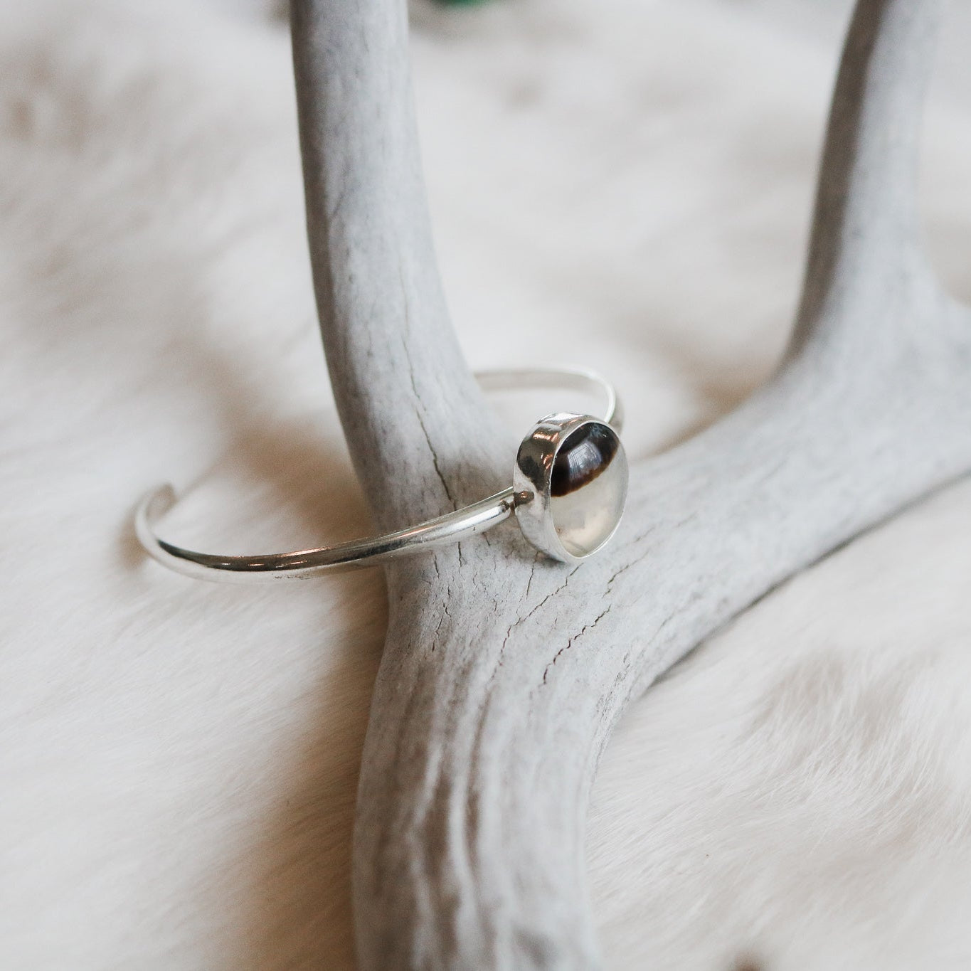 Montana Agate Stacking Cuff 6.5-7" Wrist // One of a Kind