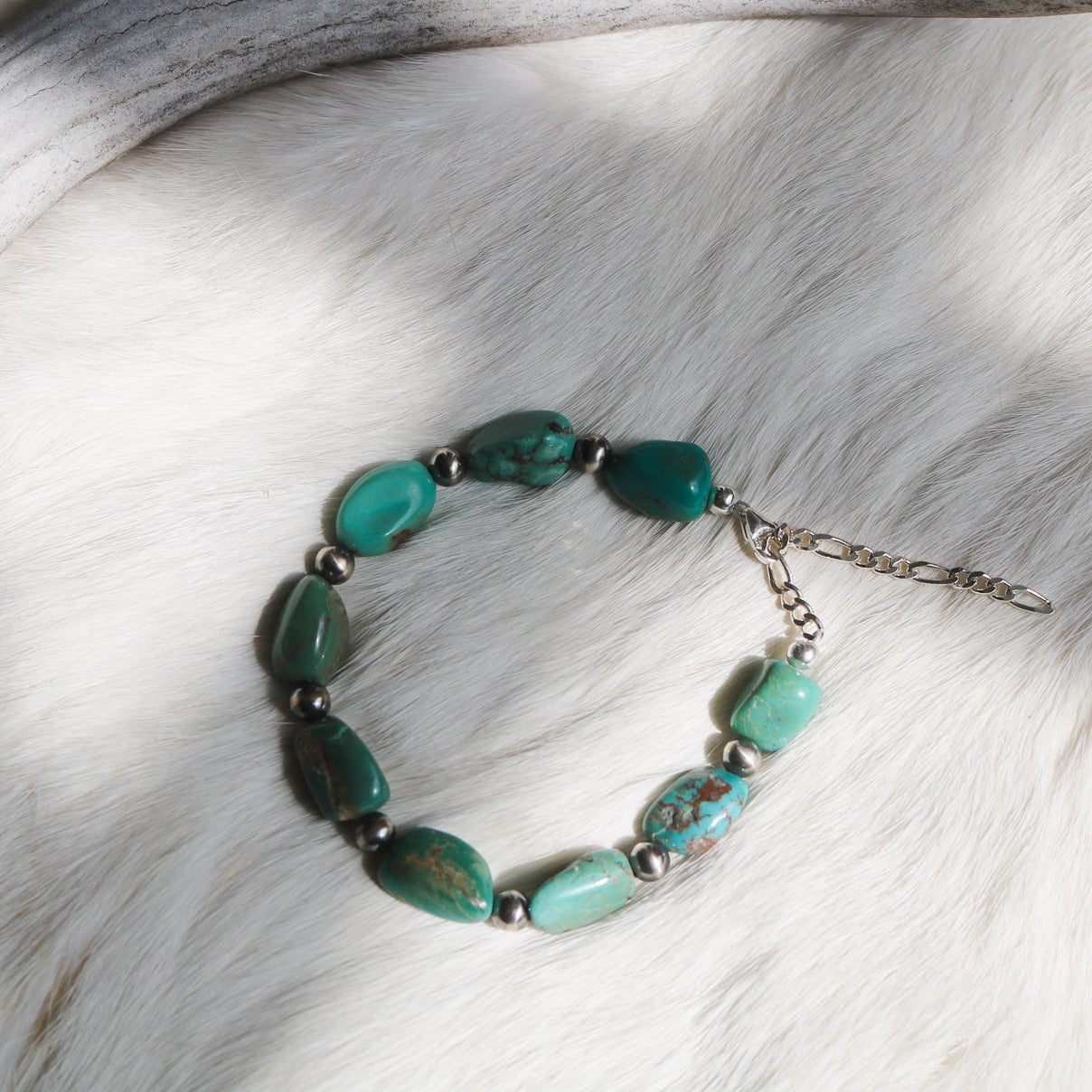 'Sabine' Beaded Turquoise Bracelet // One of a Kind