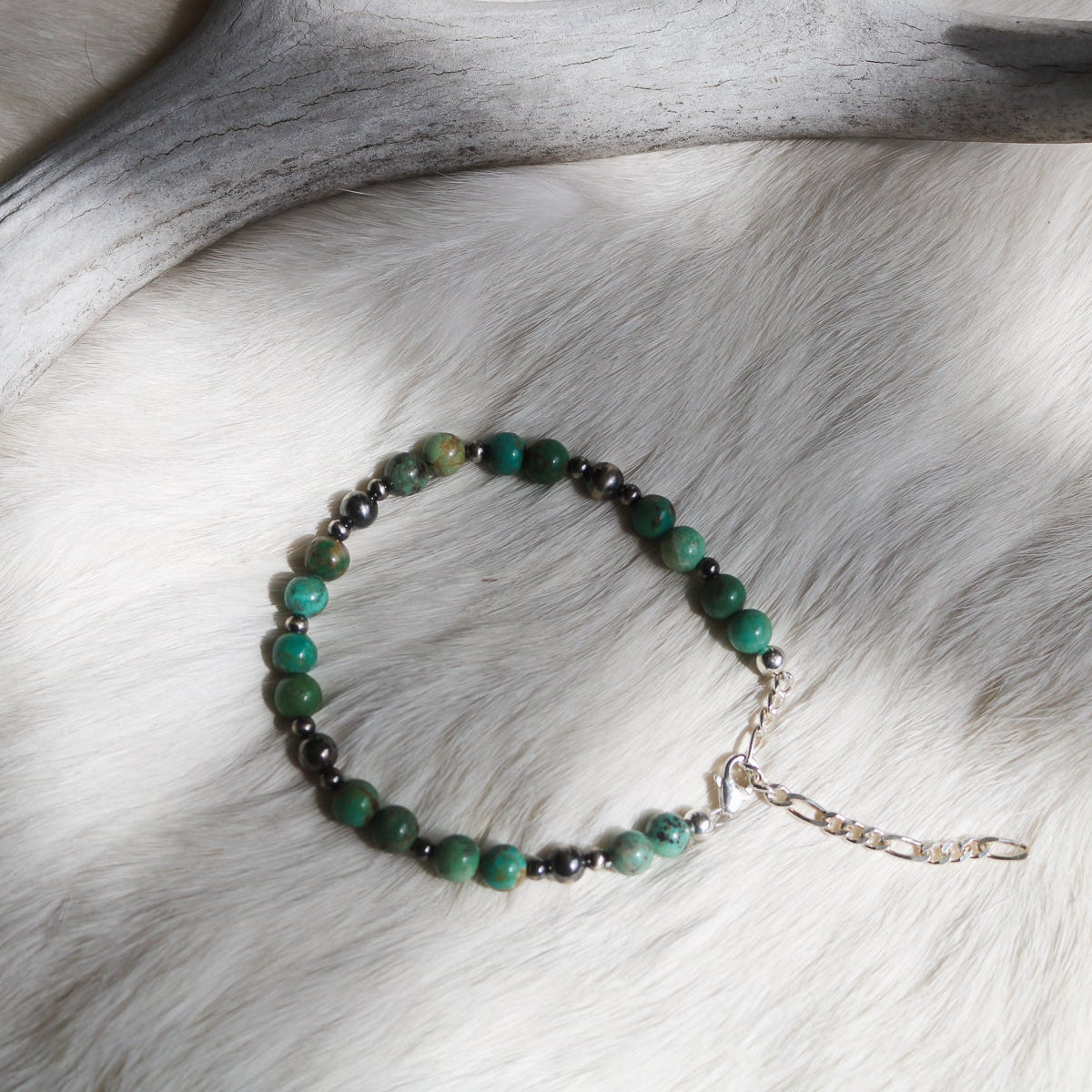 'Lucille' Beaded Turquoise Bracelet // One of a Kind