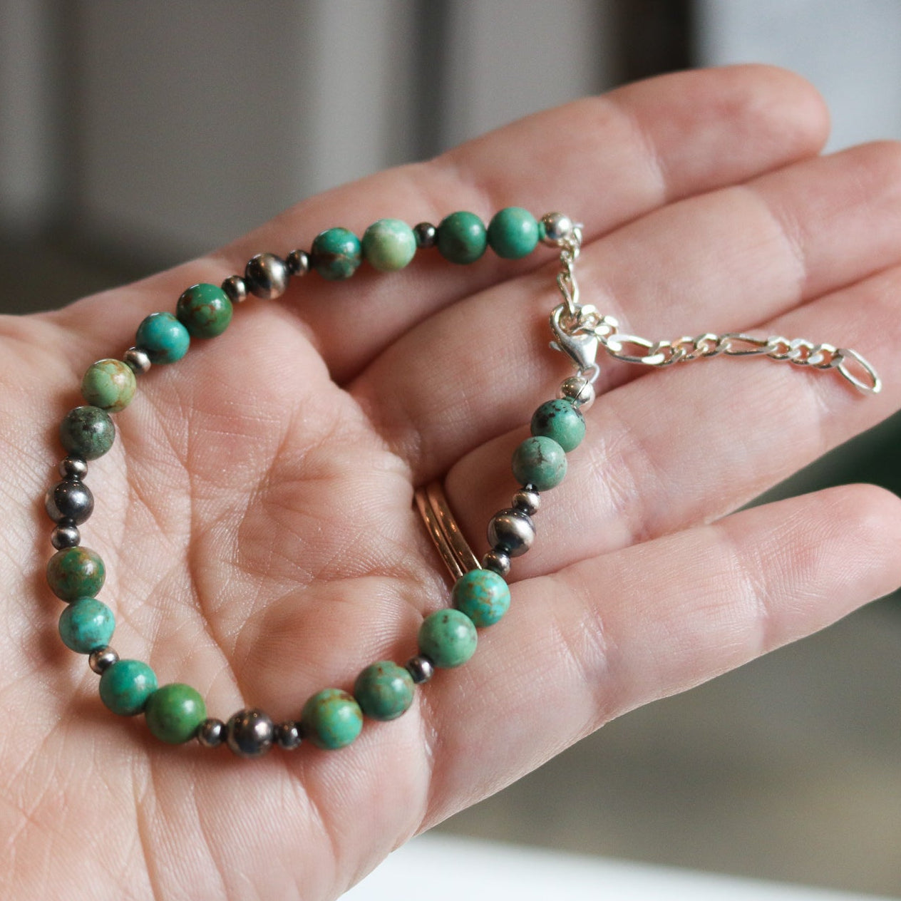 'Lucille' Beaded Turquoise Bracelet // One of a Kind