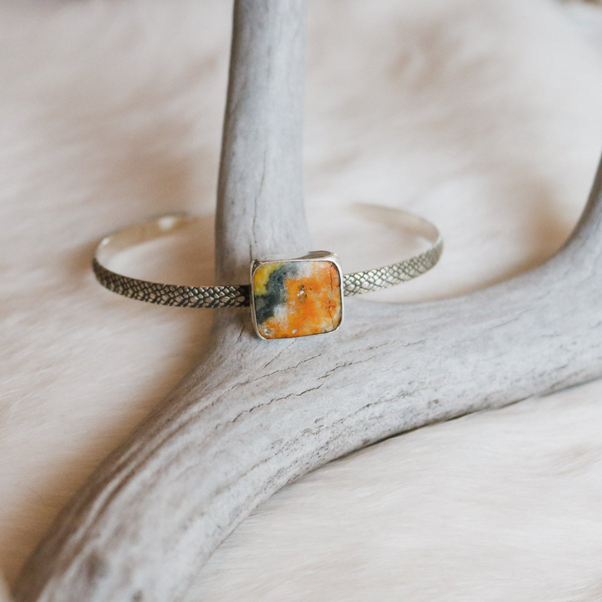 Bumblebee Jasper Stacking Cuff 7-7.5" Wrist // One of a Kind