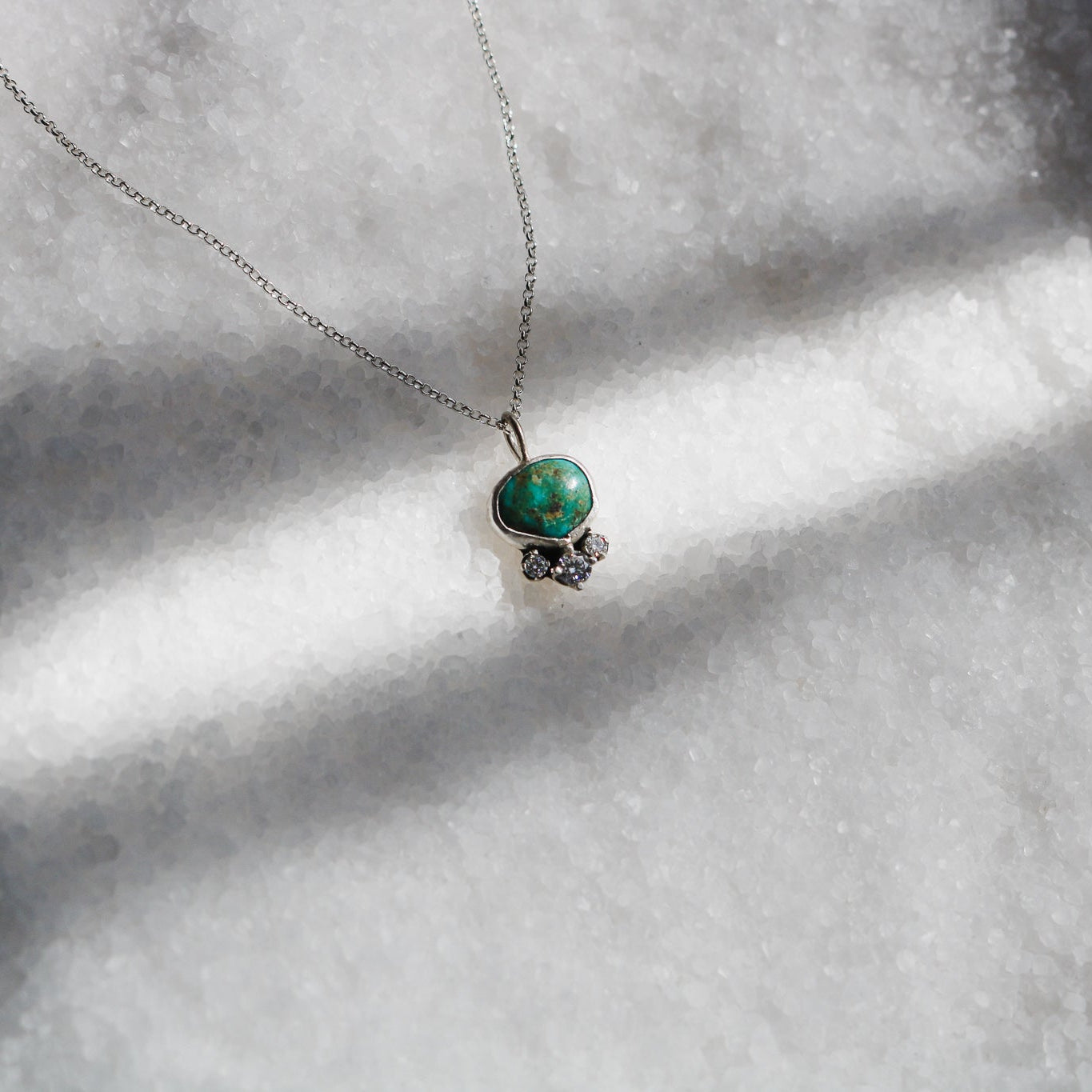 'Stella' Turquoise & Diamond Necklace // One of a Kind