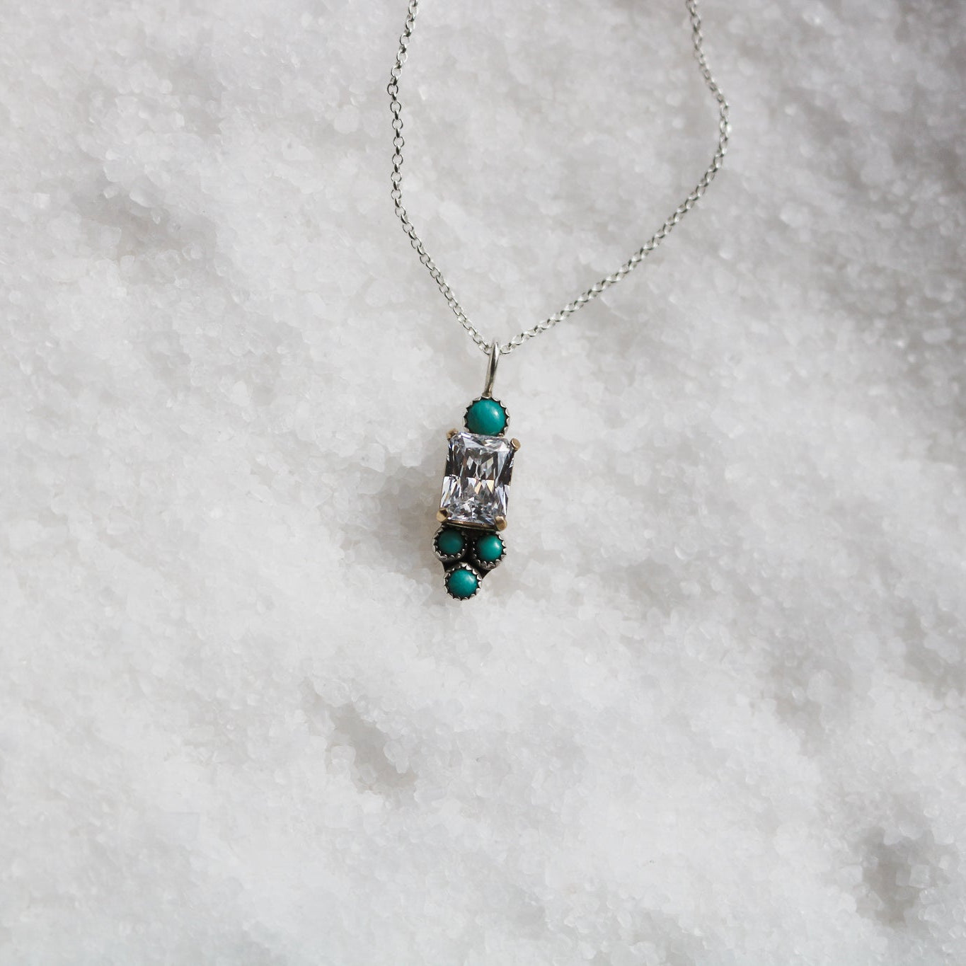 'Havana' Turquoise & Diamond Necklace // One of a Kind