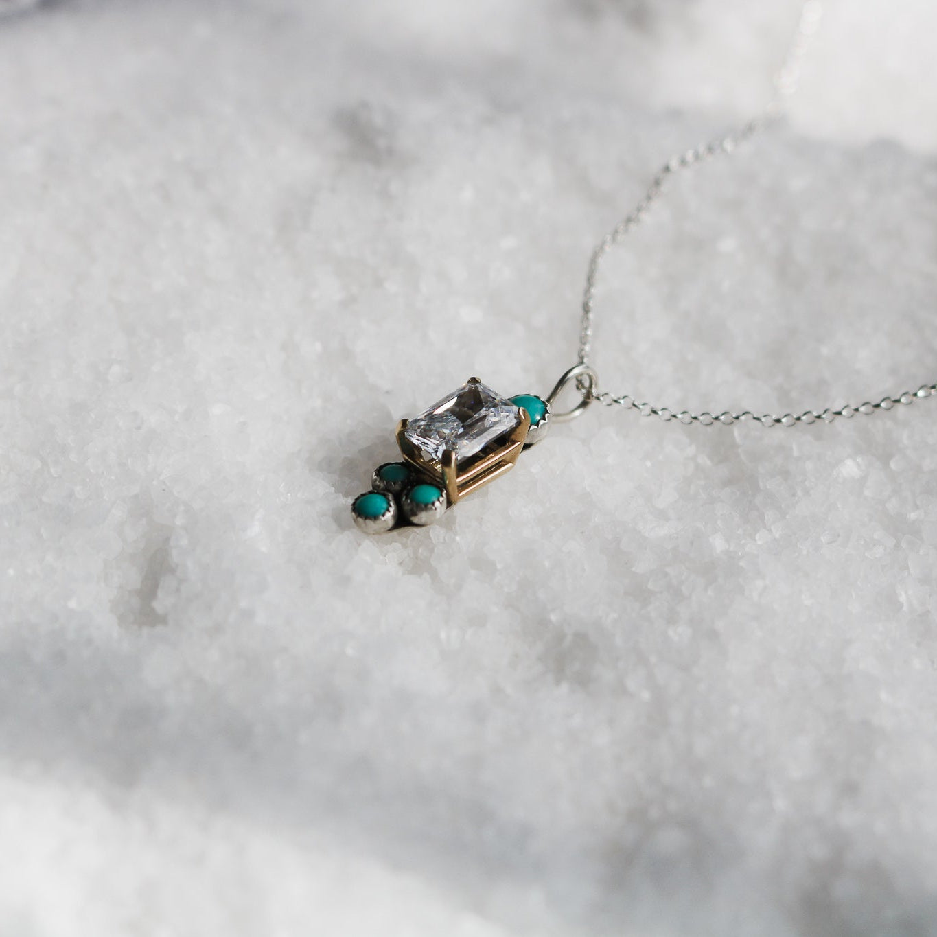 'Havana' Turquoise & Diamond Necklace // One of a Kind
