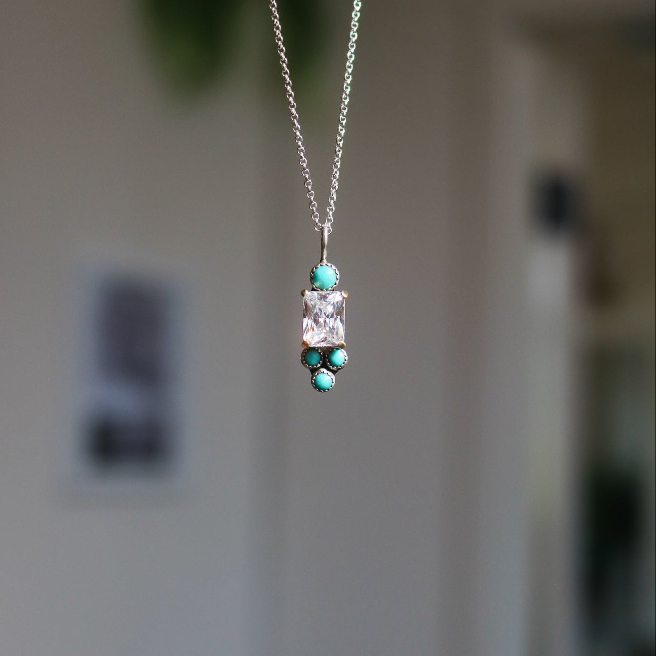 'Havana' Turquoise & Diamond Necklace // One of a Kind