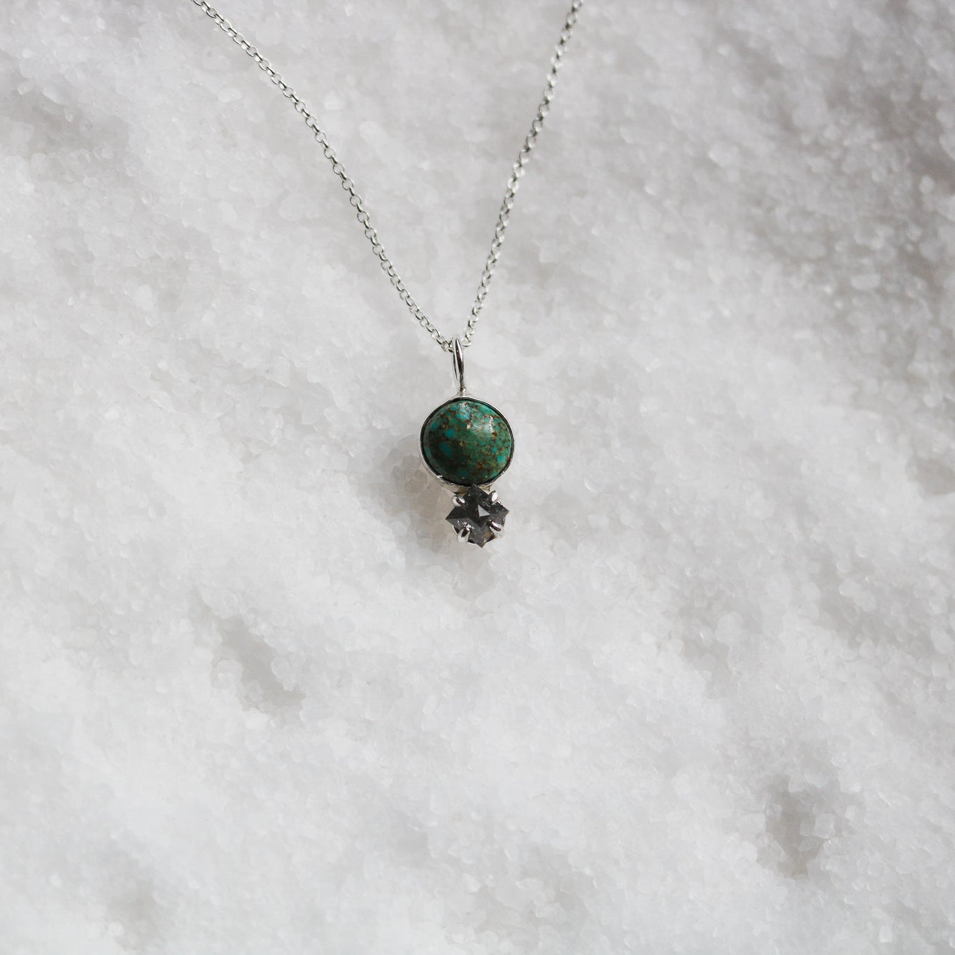 'Willa' Turquoise & Diamond Necklace // One of a Kind