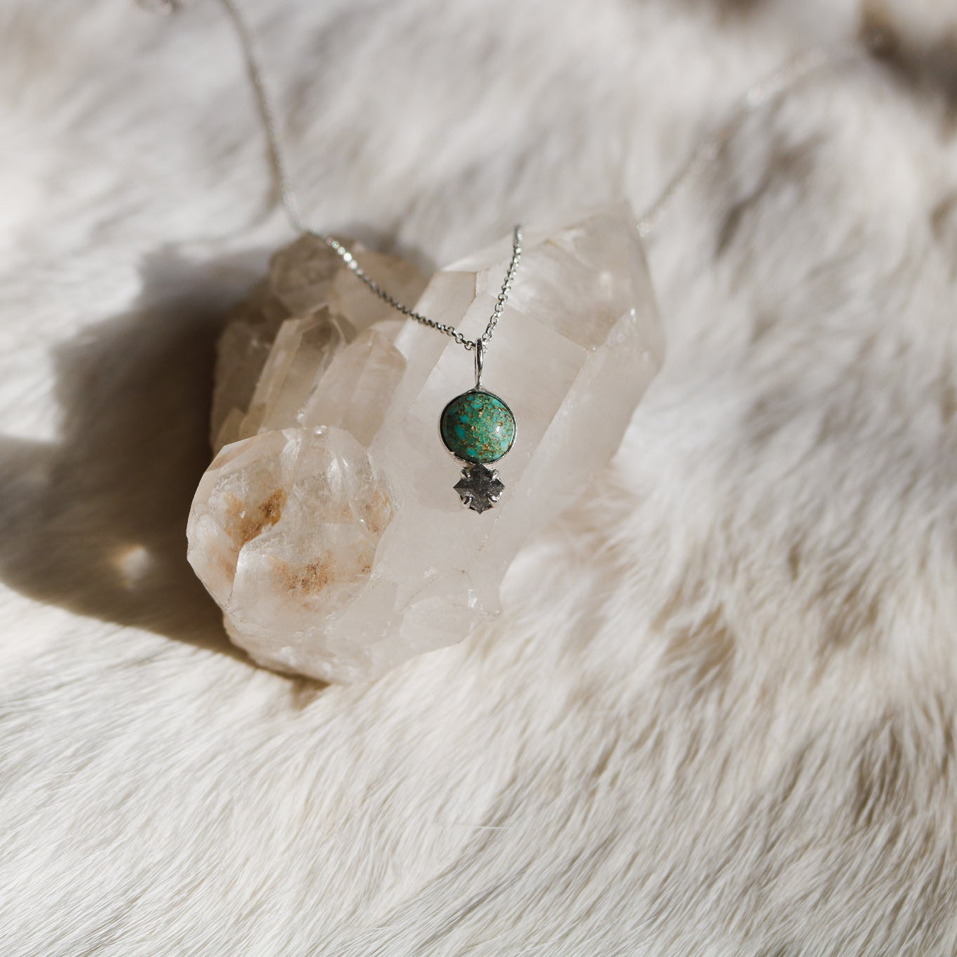 'Willa' Turquoise & Diamond Necklace // One of a Kind