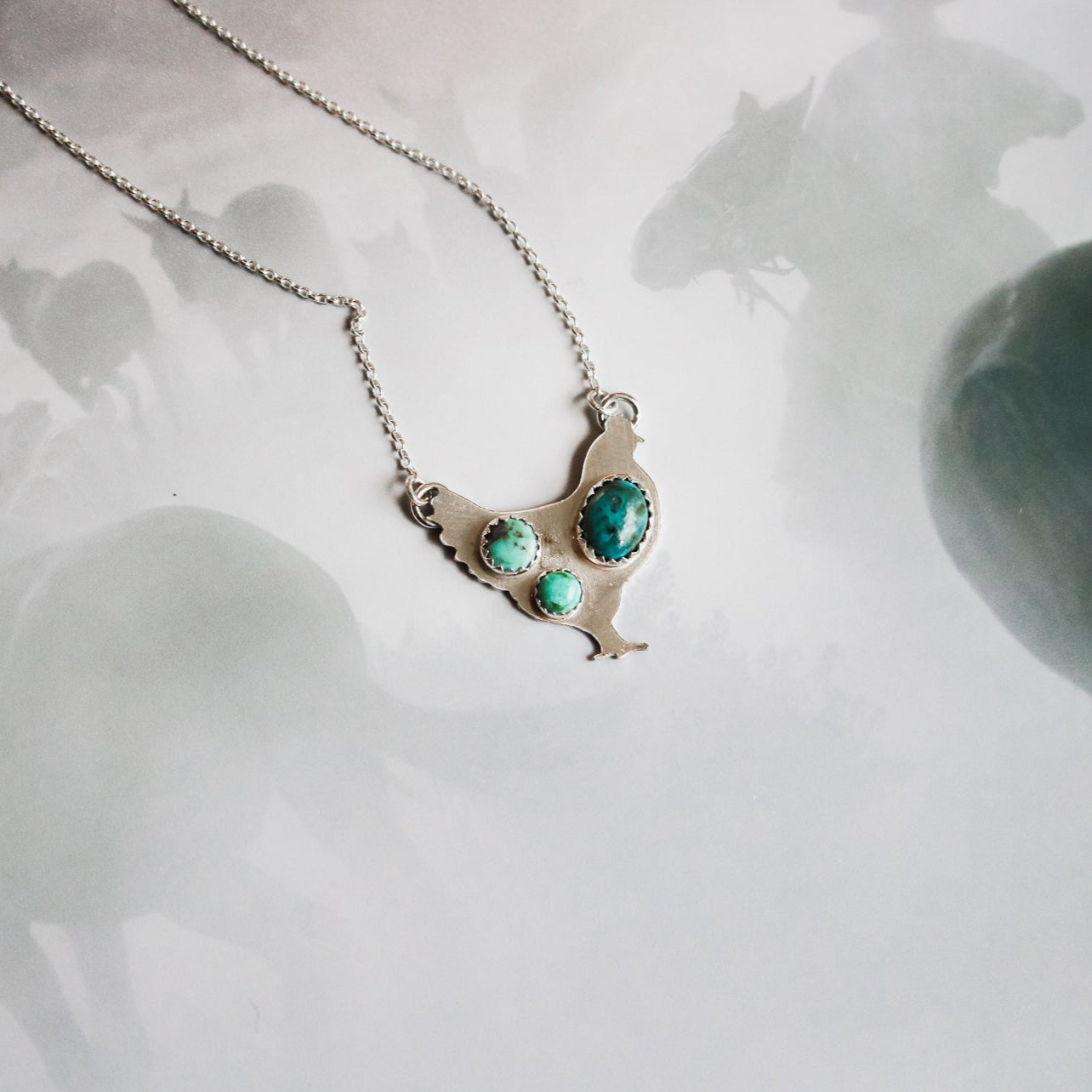 Chicken Silhouette Necklace // Made to Order