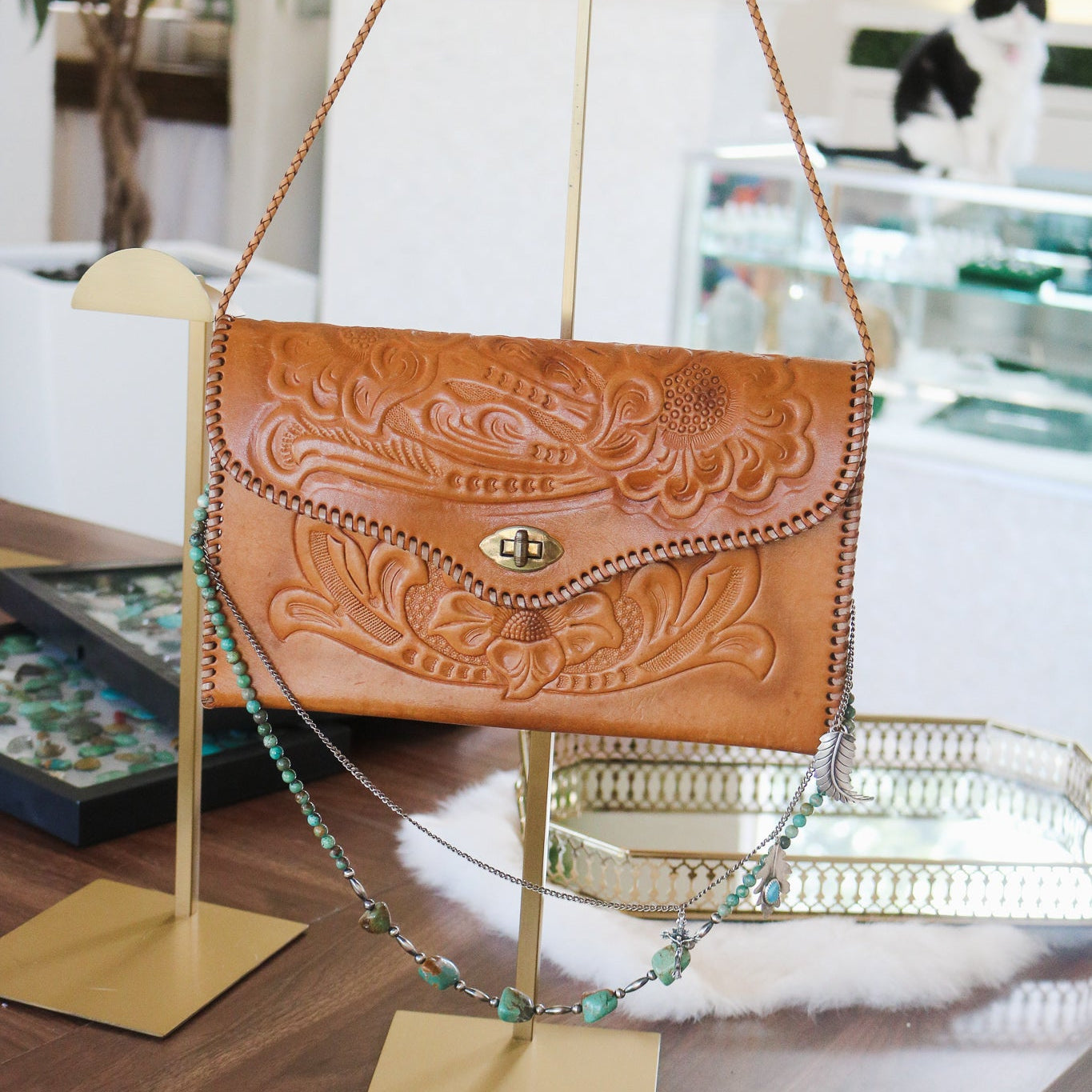 ‘Somewhere West’ Tooled Leather Handbag // One of a Kind
