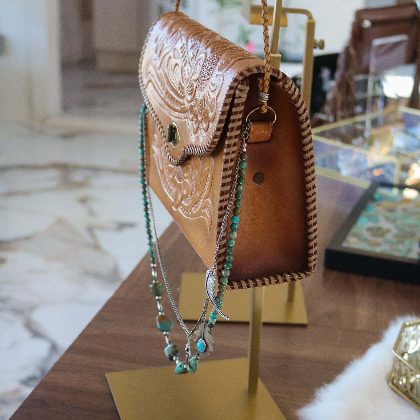 ‘Somewhere West’ Tooled Leather Handbag // One of a Kind