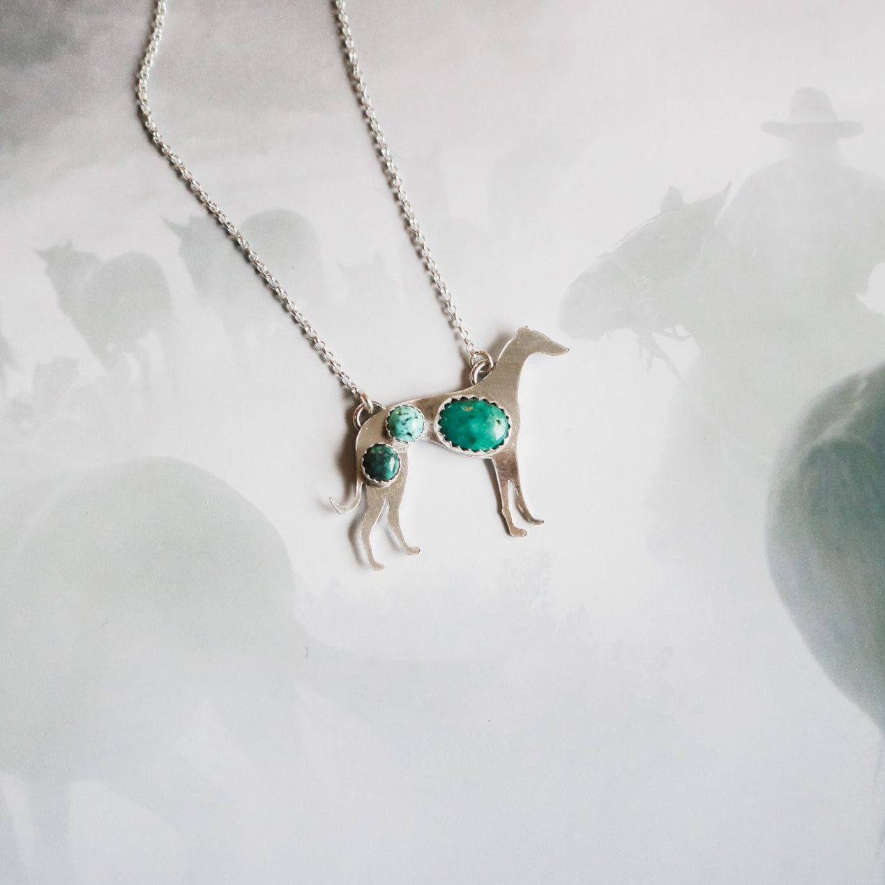 Greyhound Silhouette Necklace // Made to Order