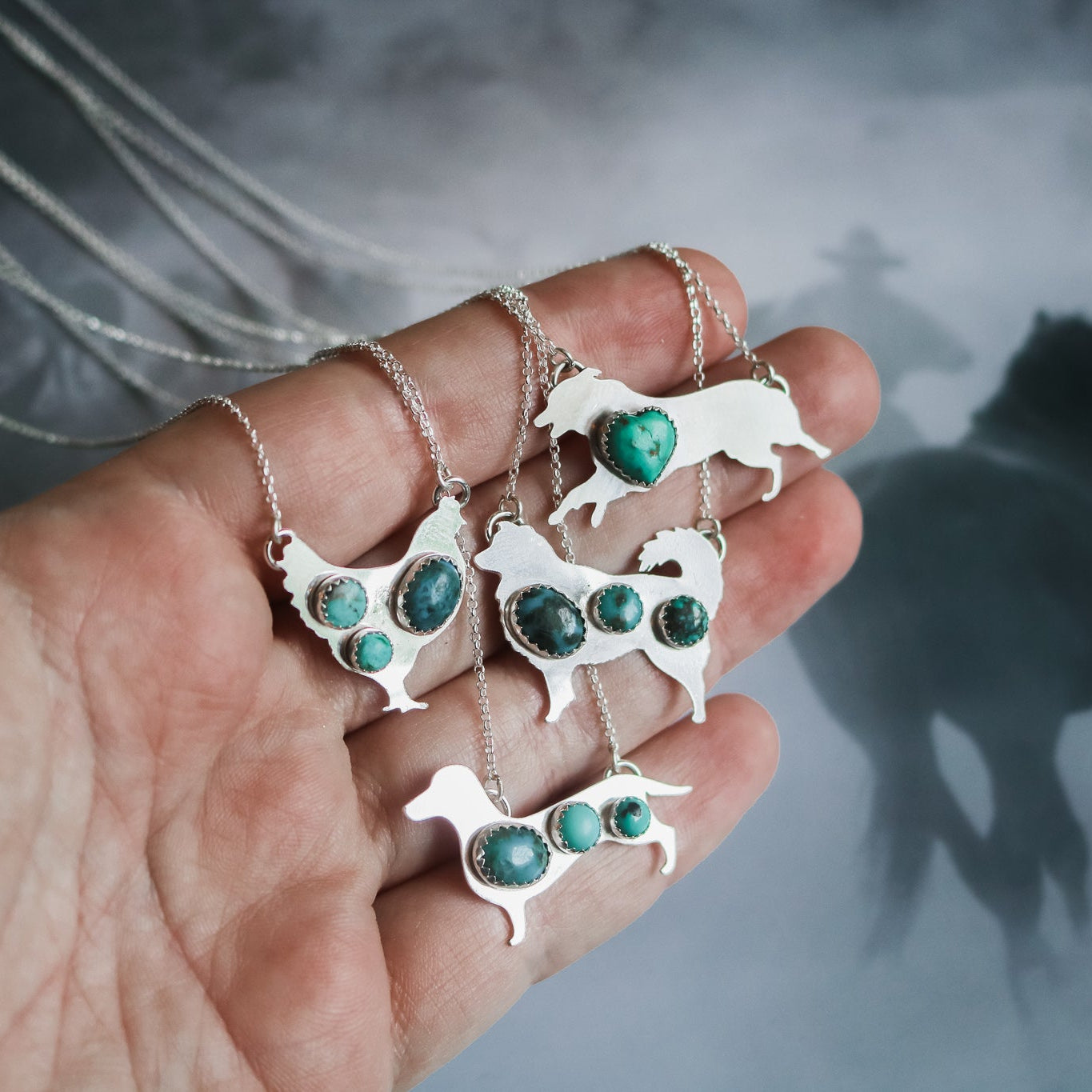 Custom Pet Silhouette Necklace // Made to Order