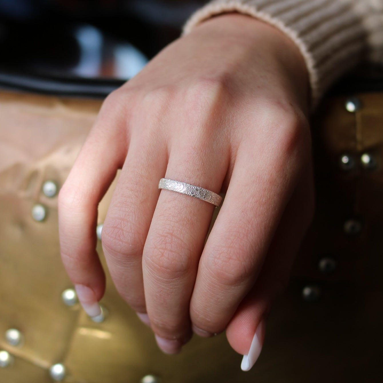 Cheyenne Tooled Stacking Ring