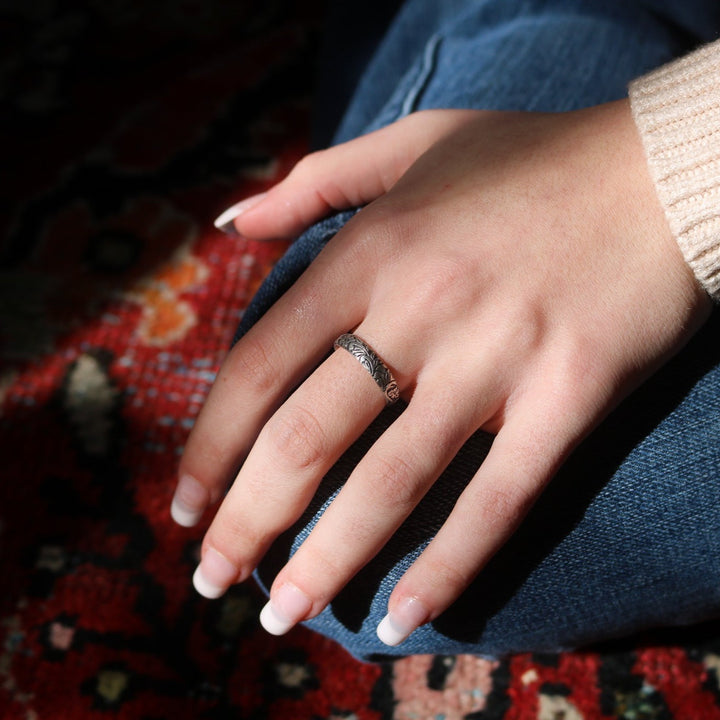 Sweetwater Tooled Stacking Ring // Made to Order