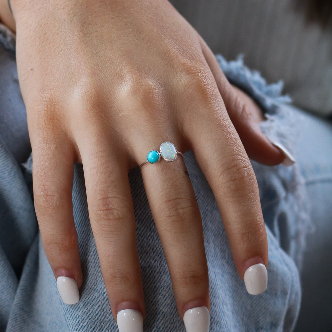 Aria // Adjustable Double Stone Ring