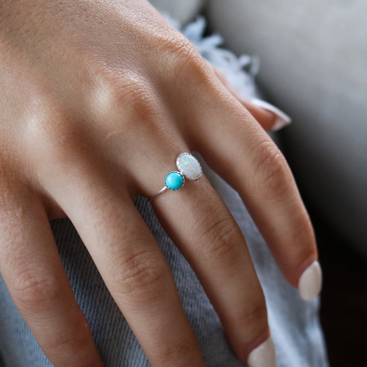 Aria // Adjustable Double Stone Ring