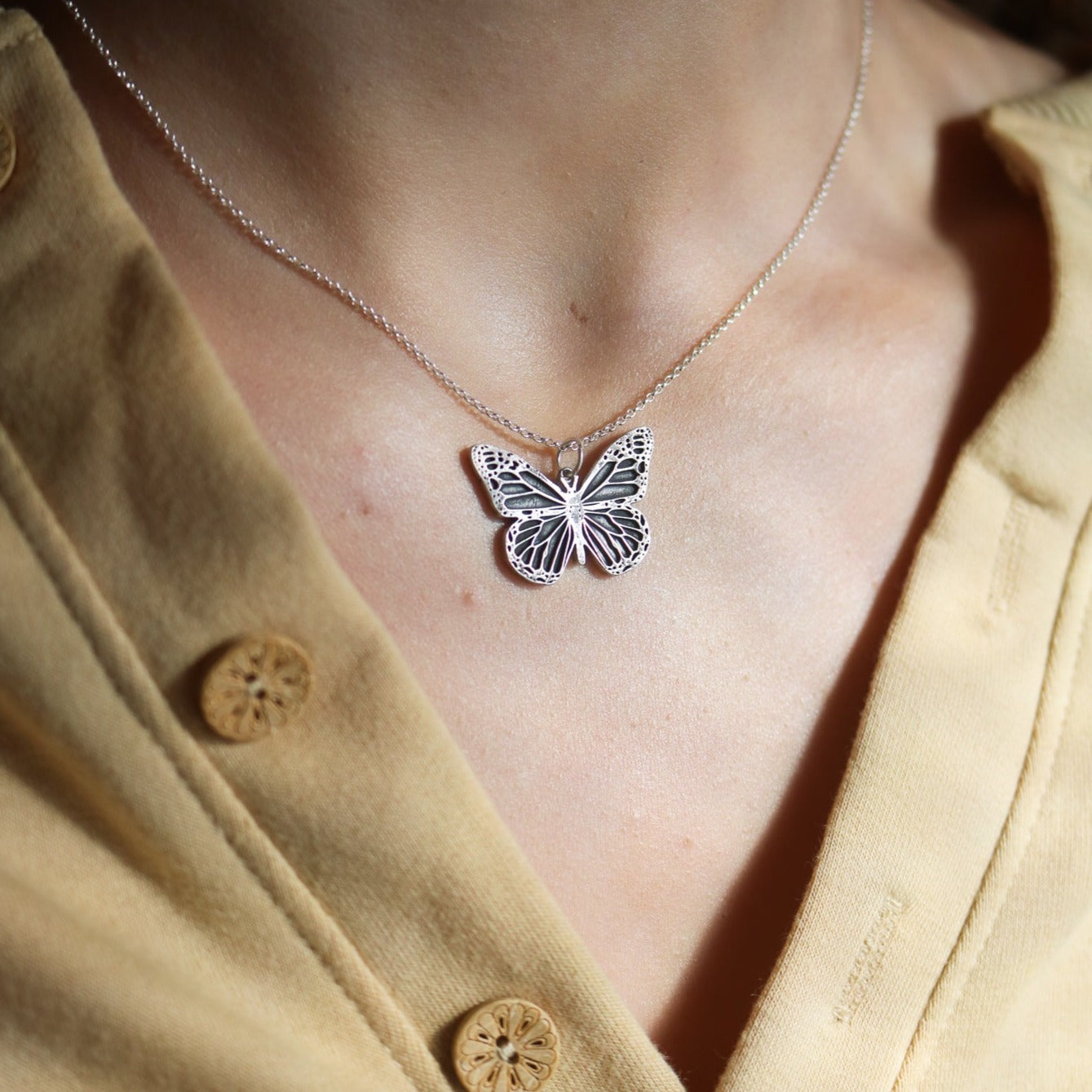 Sterling Silver Butterfly Jewelry artisan nature jewelry – Spruce Mountain  Designs