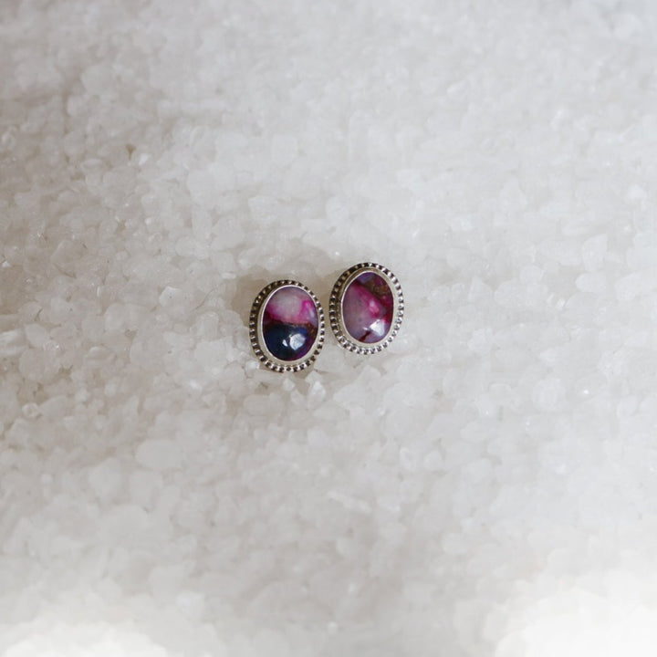 Pink Dahlia Stud Earrings // One of a Kind