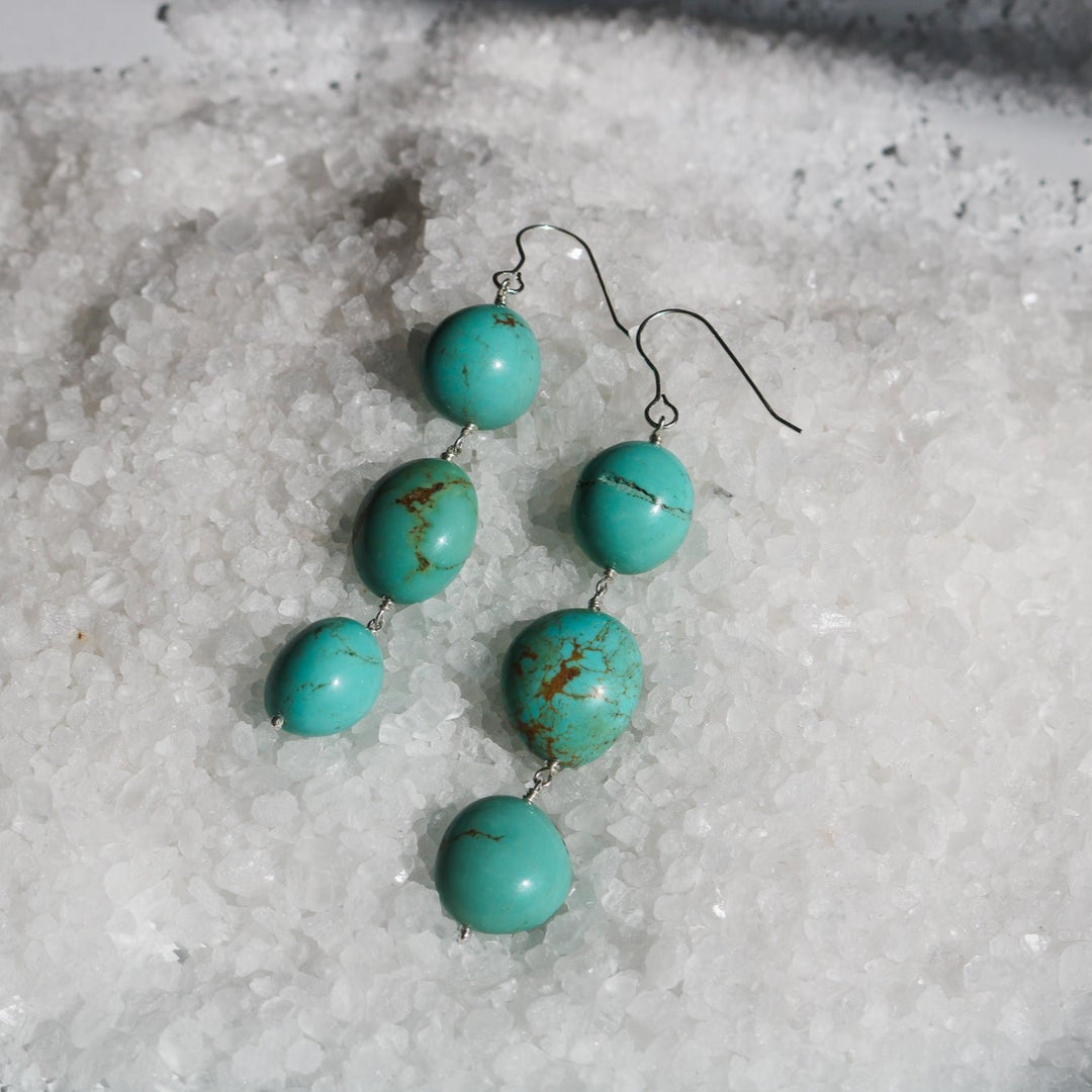 Turquoise Triple Drop Earrings // One of a Kind