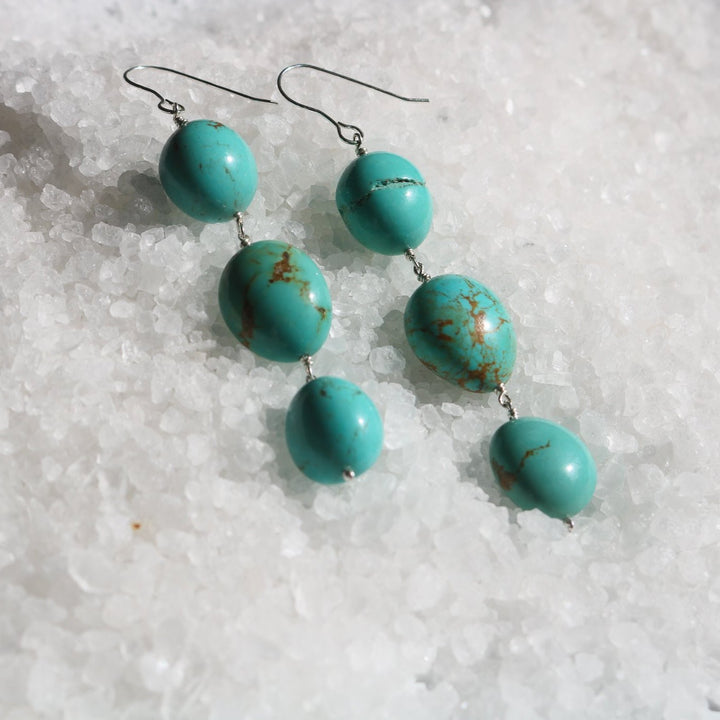 Turquoise Triple Drop Earrings // One of a Kind